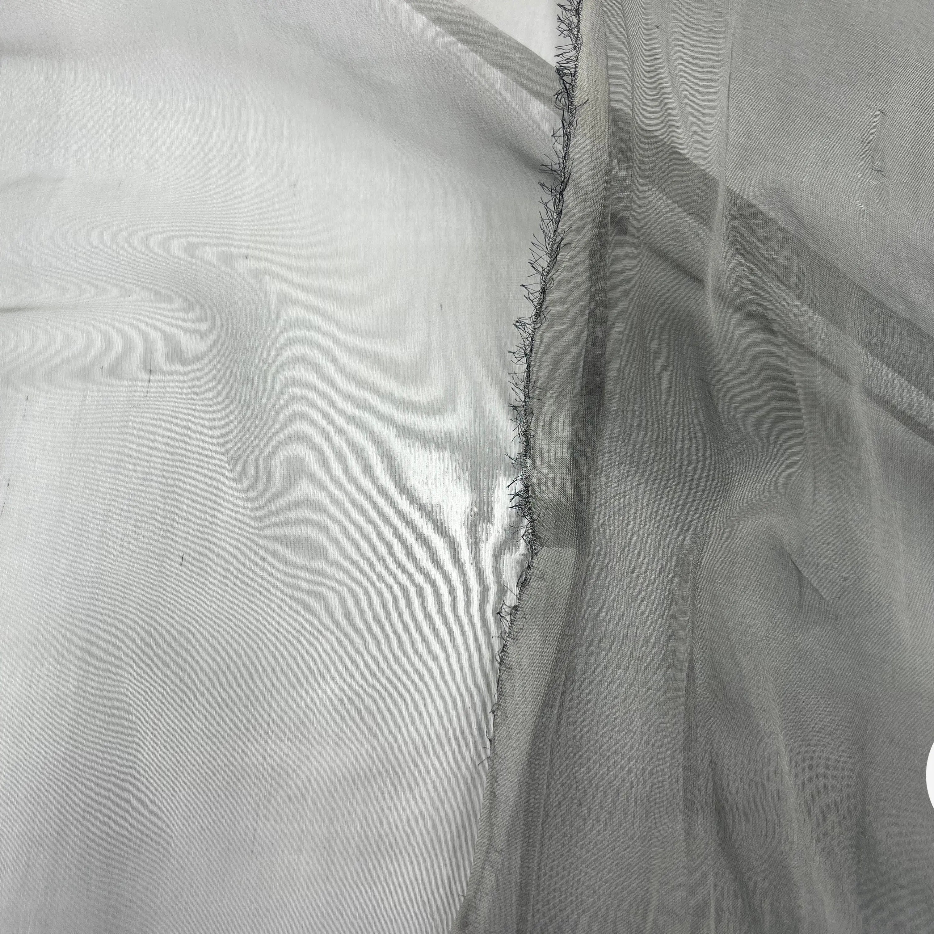 ORGANZA DE SOIE COULEUR NUAGES DE CENDRES - coupon de tissu de 3 mètres - My Little Coupon - tissu - coudre