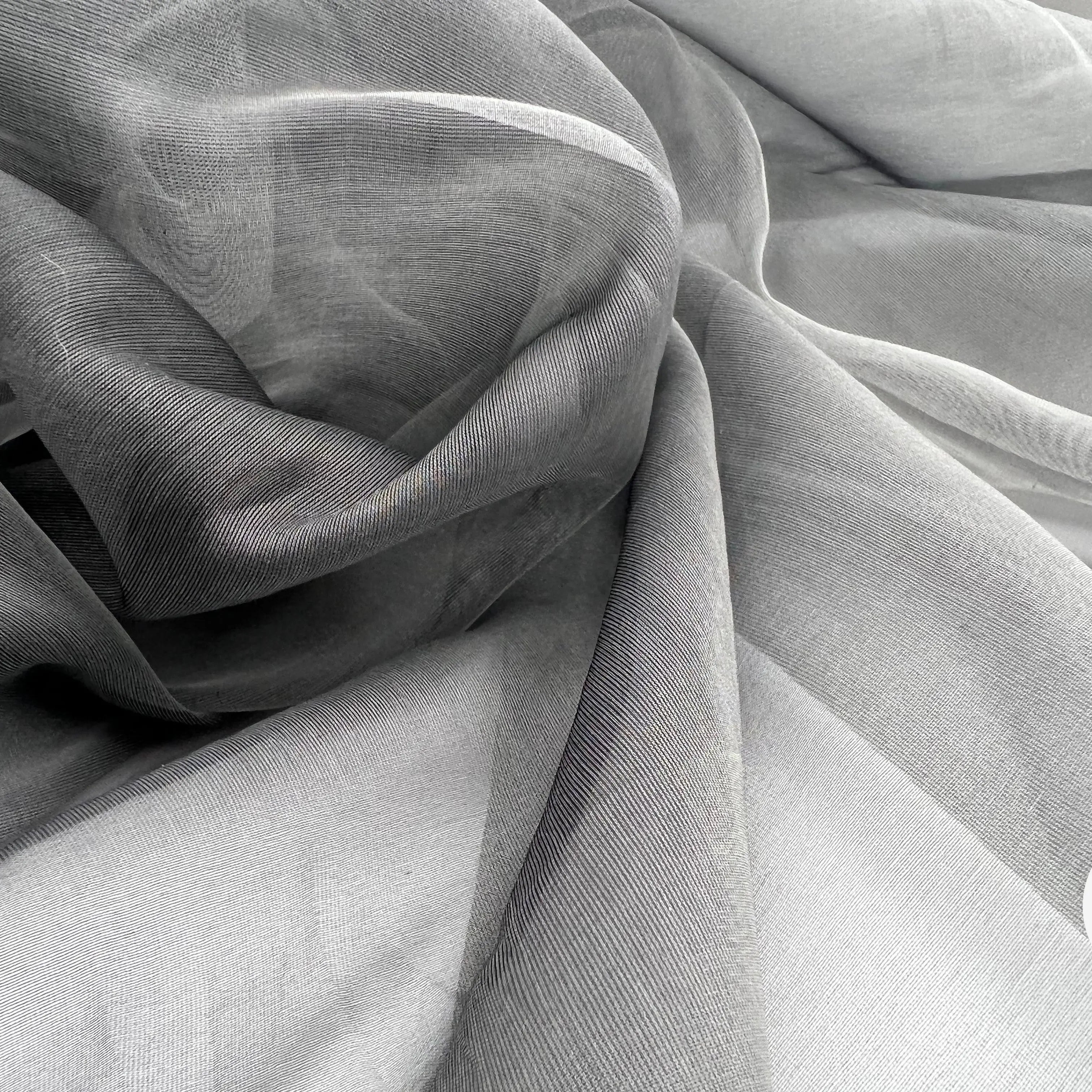 ORGANZA DE SOIE COULEUR NUAGES DE CENDRES - coupon de tissu de 3 mètres - My Little Coupon - tissu - coudre