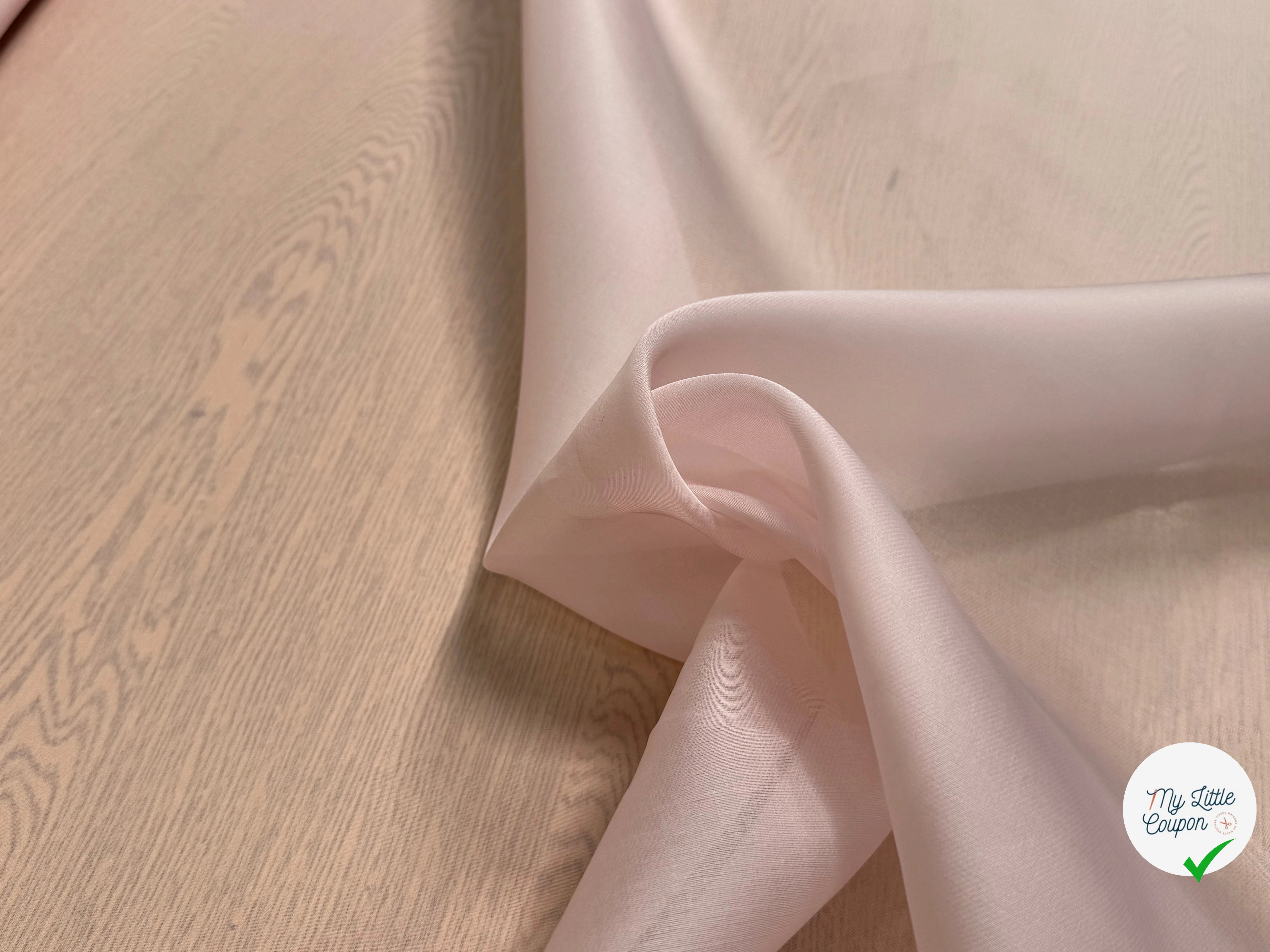ORGANZA DE SOIE ROSE PALE - My Little Coupon