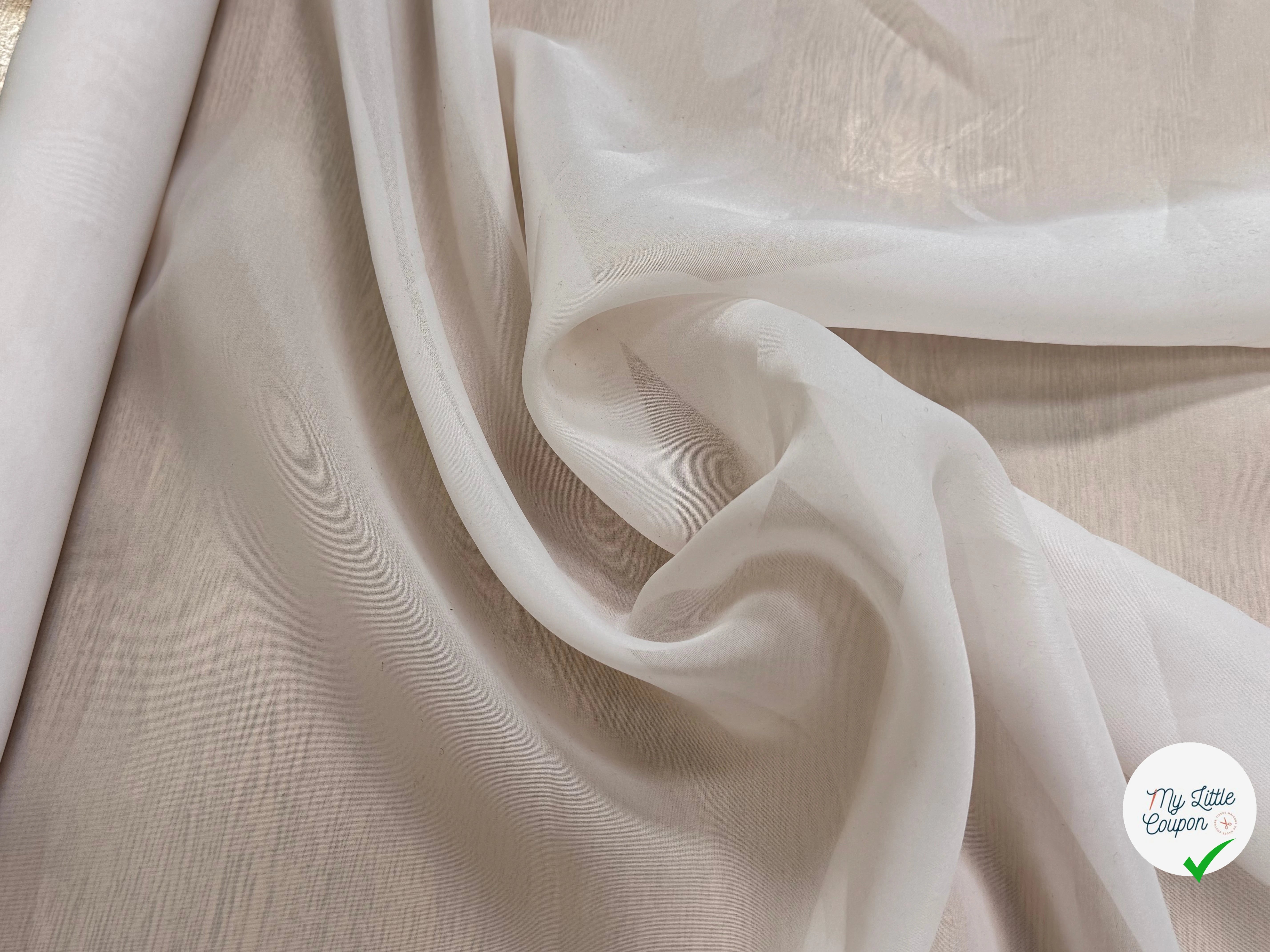 ORGANZA LÉGÈREMENT CREPÉ PALE - My Little Coupon