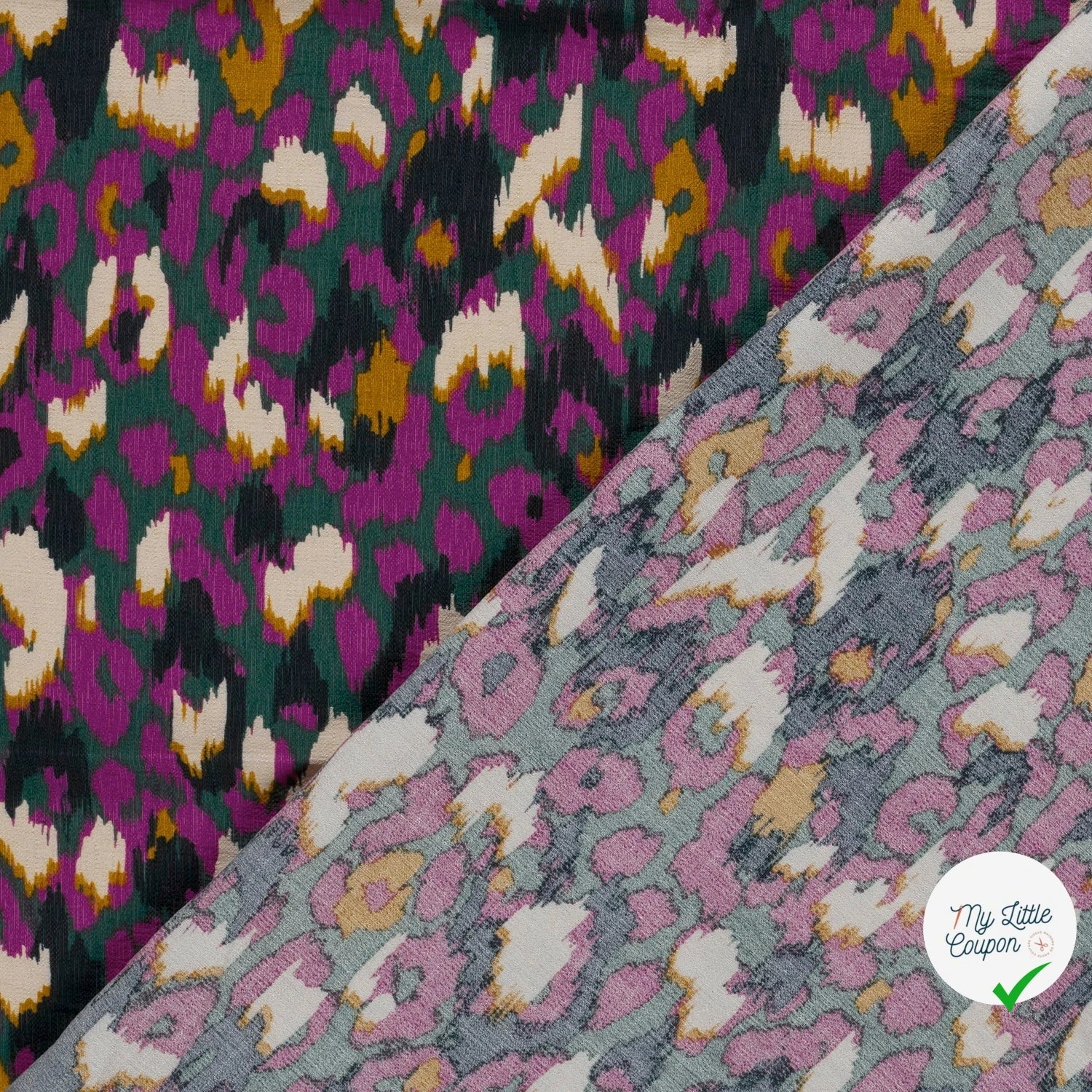 Ottoman de viscose abstrait pourpre