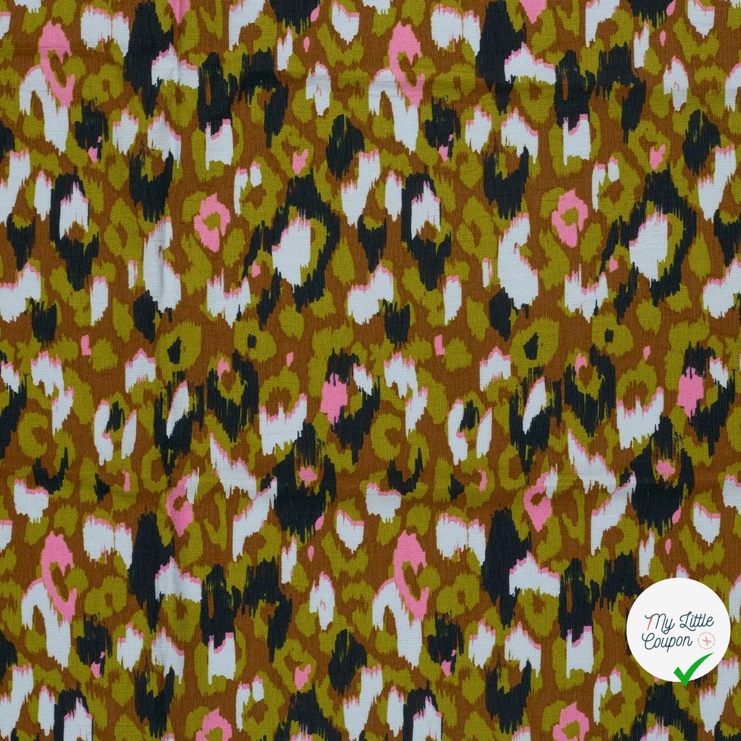 Ottoman de viscose abstrait vert