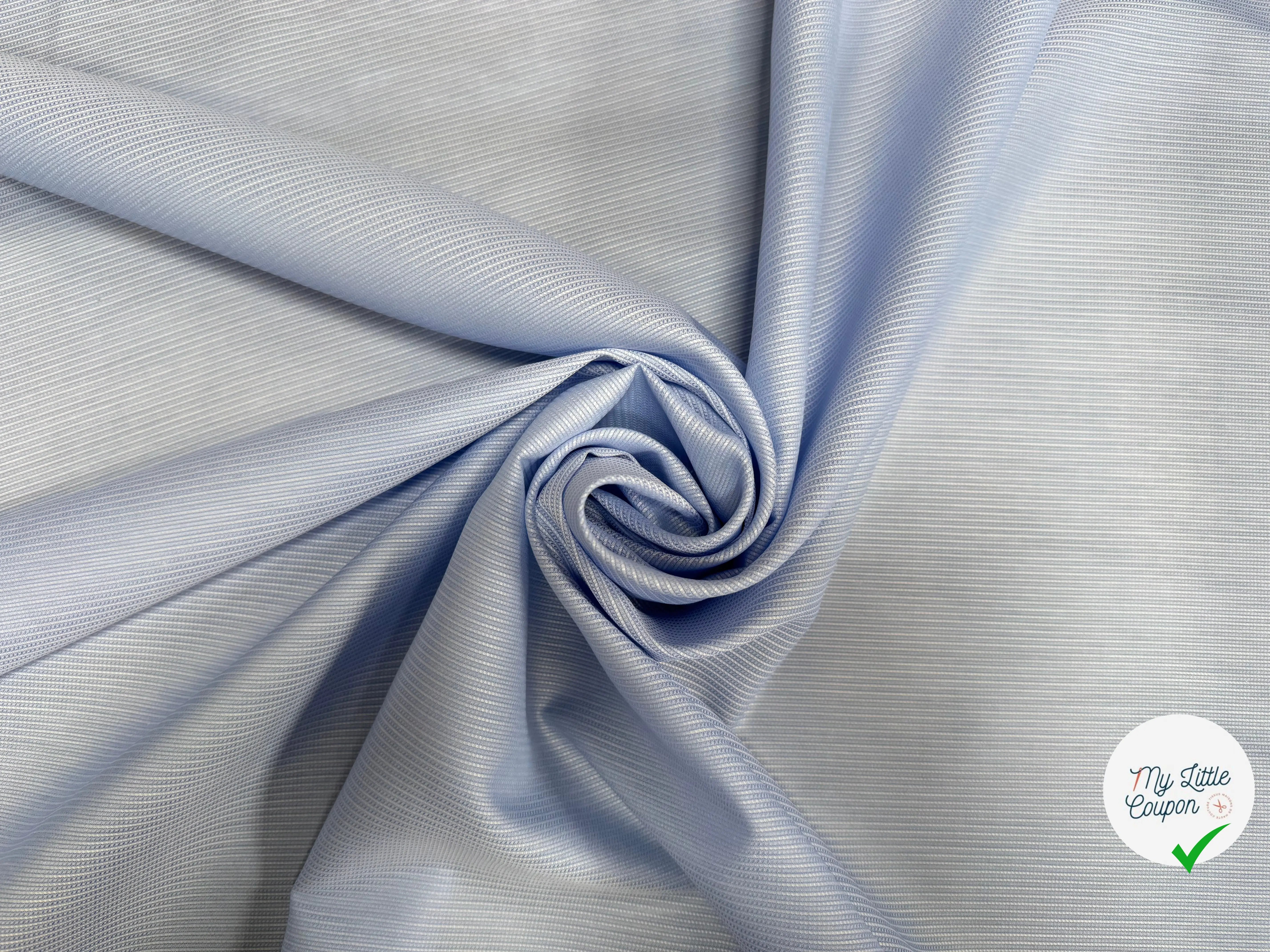 OXFORD 100% COTON AVEC MOTIFS CRAVATE BLEU ET BLANC - My Little Coupon