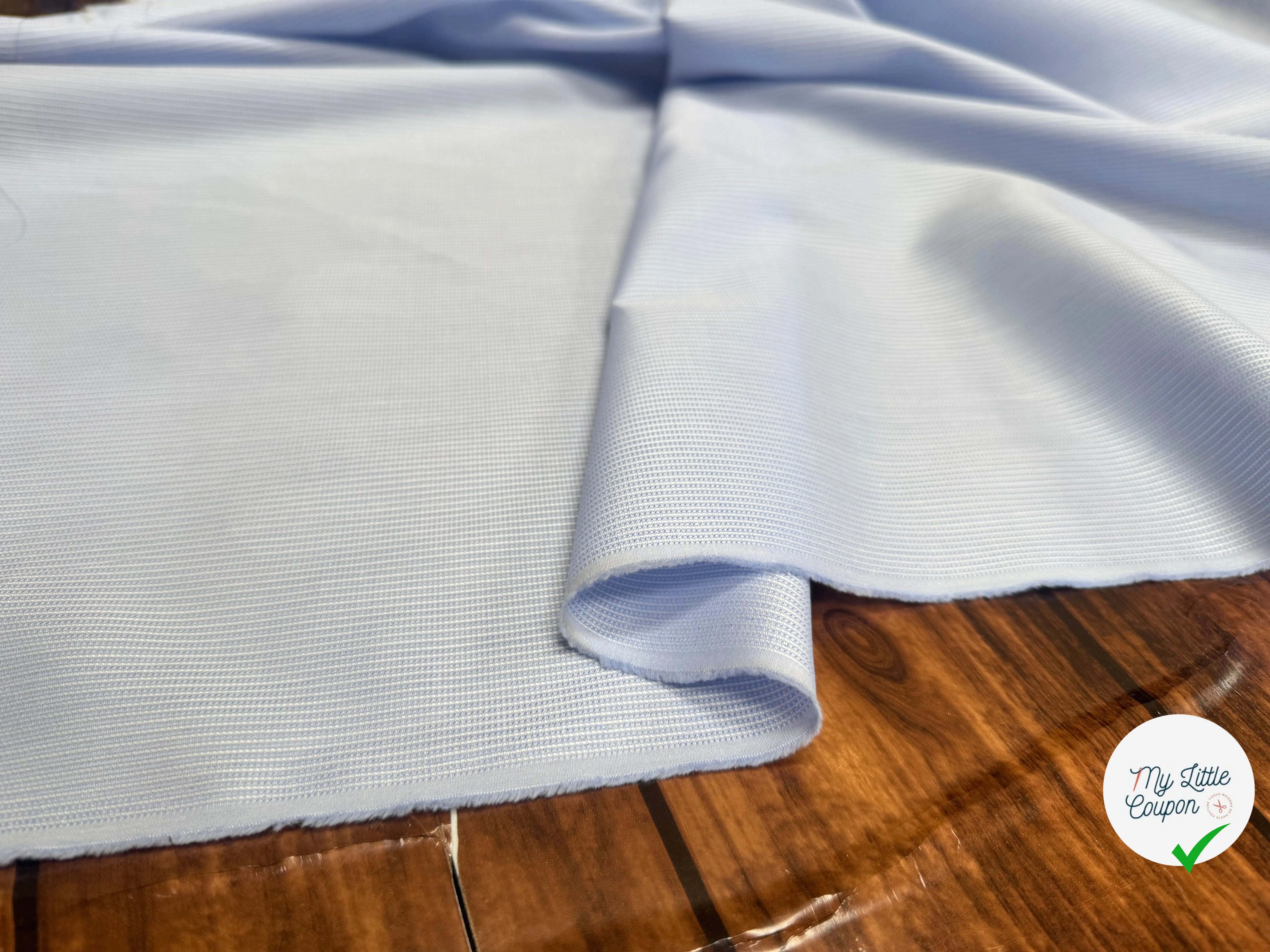 OXFORD 100% COTON AVEC MOTIFS CRAVATE BLEU ET BLANC - My Little Coupon