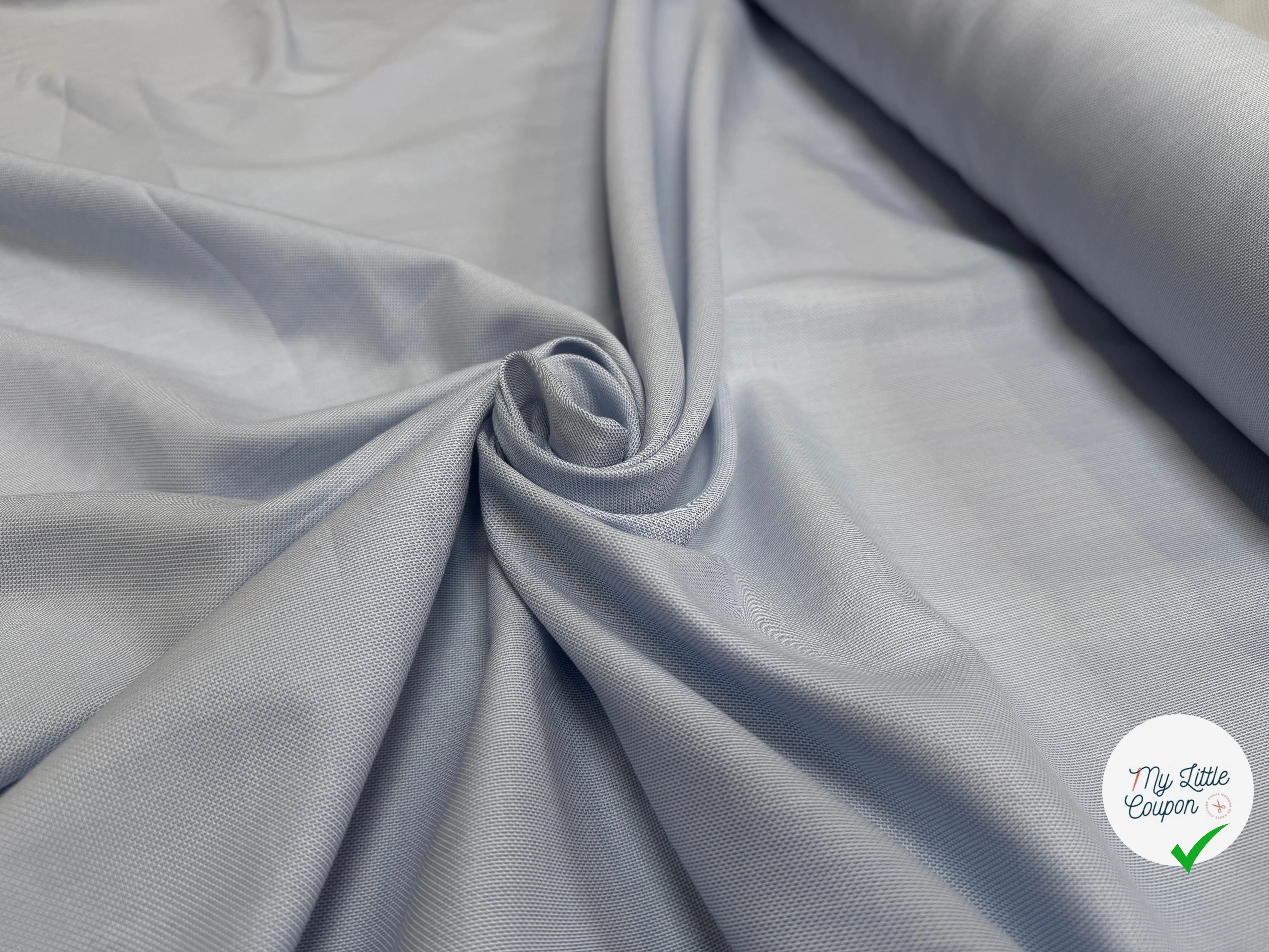 OXFORD COTON BLANC ET BLEU CLAIR - My Little Coupon