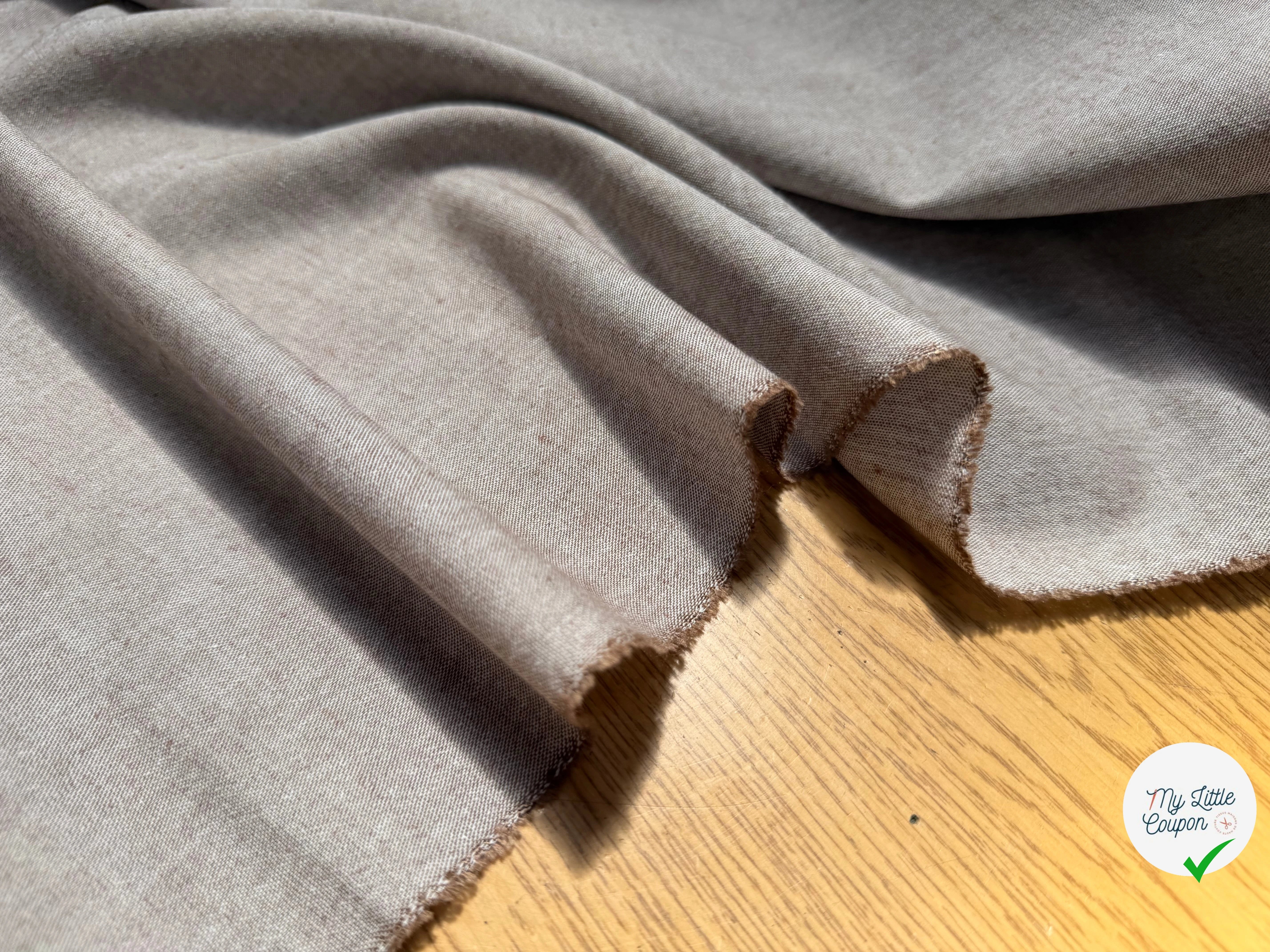 OXFORD COTON MARRON GLACÉ CLAIR - My Little Coupon