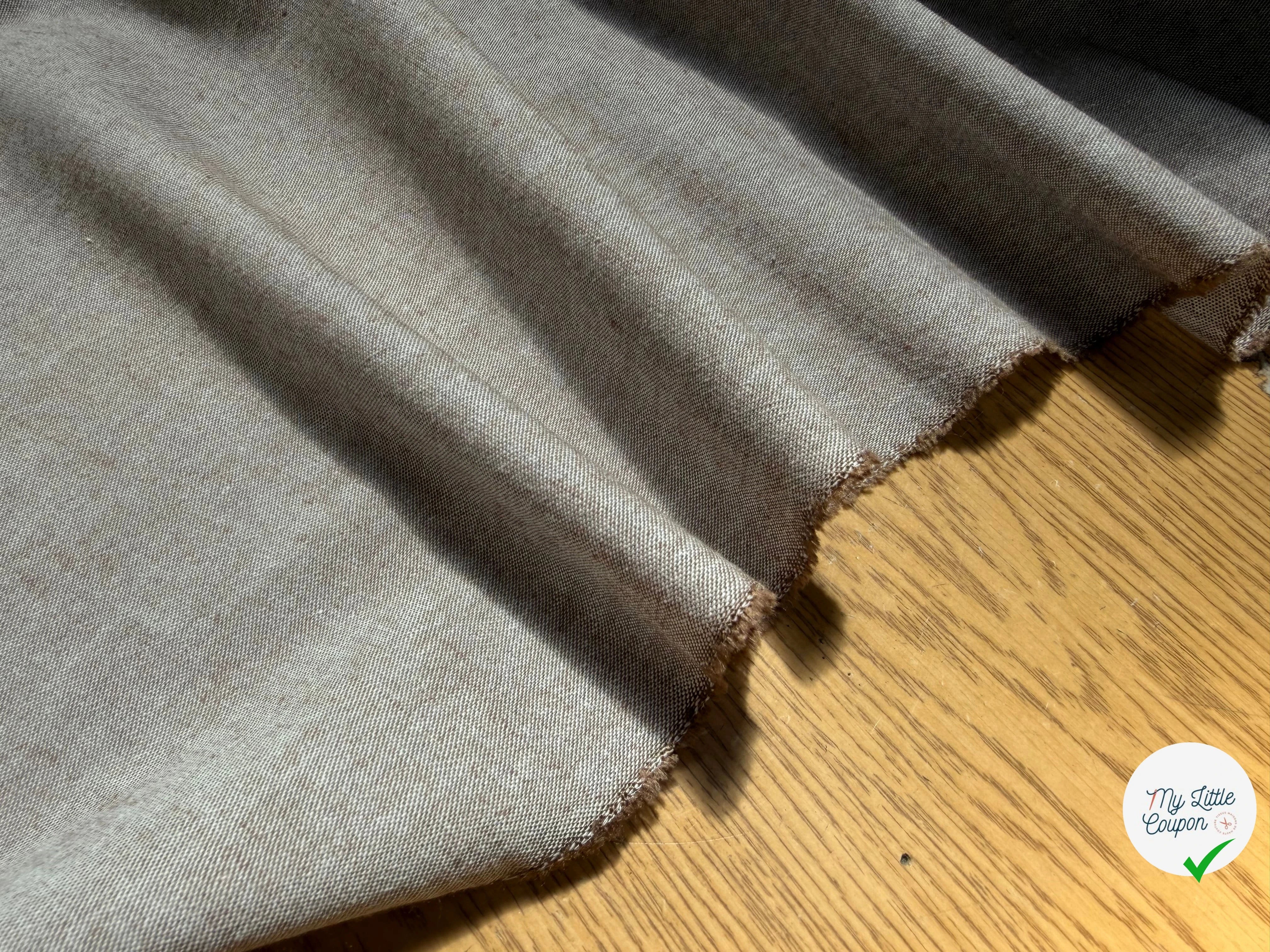 OXFORD COTON MARRON GLACÉ CLAIR - My Little Coupon
