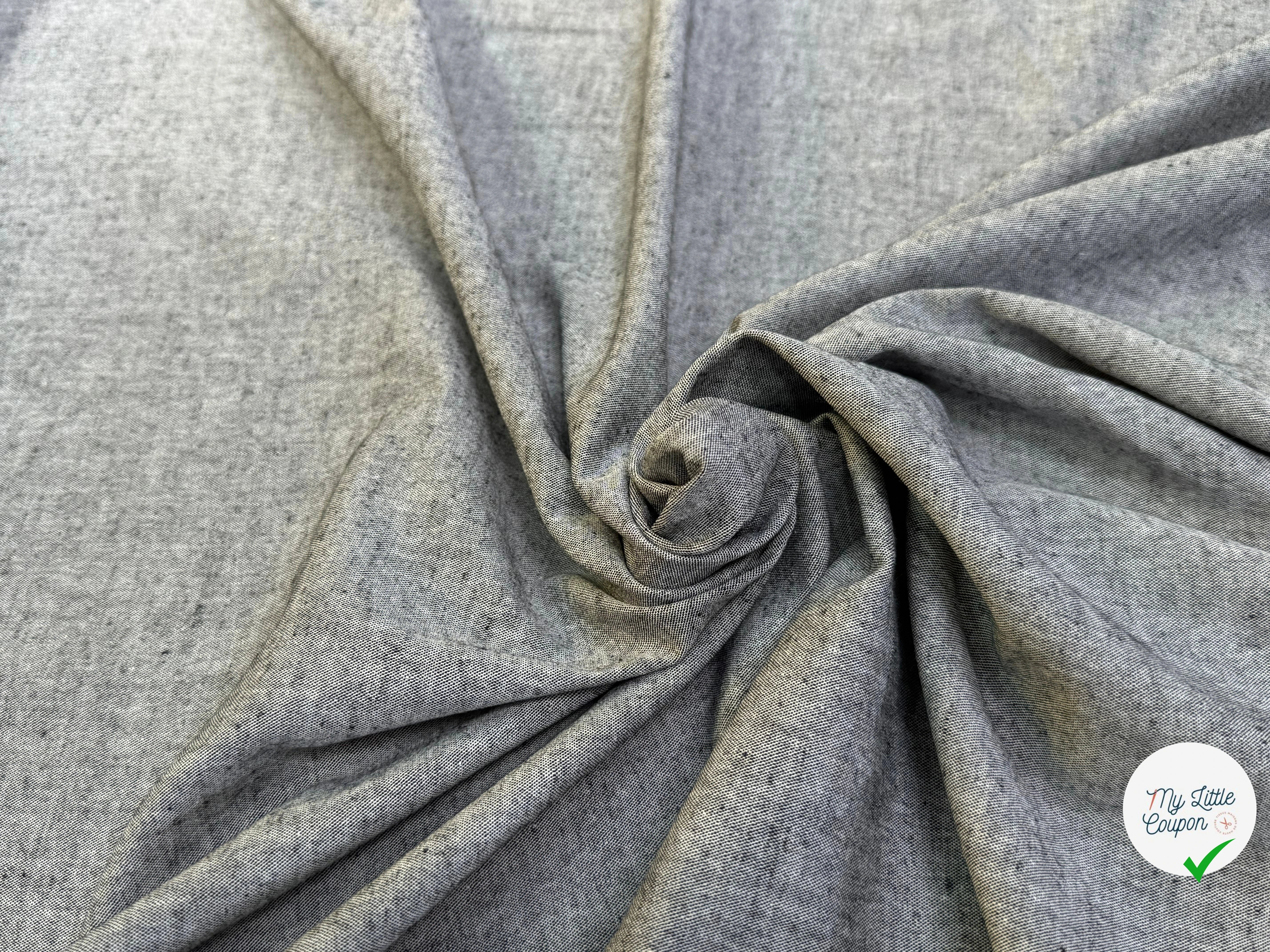 OXFORD DE COTON GRIS CLAIR - My Little Coupon