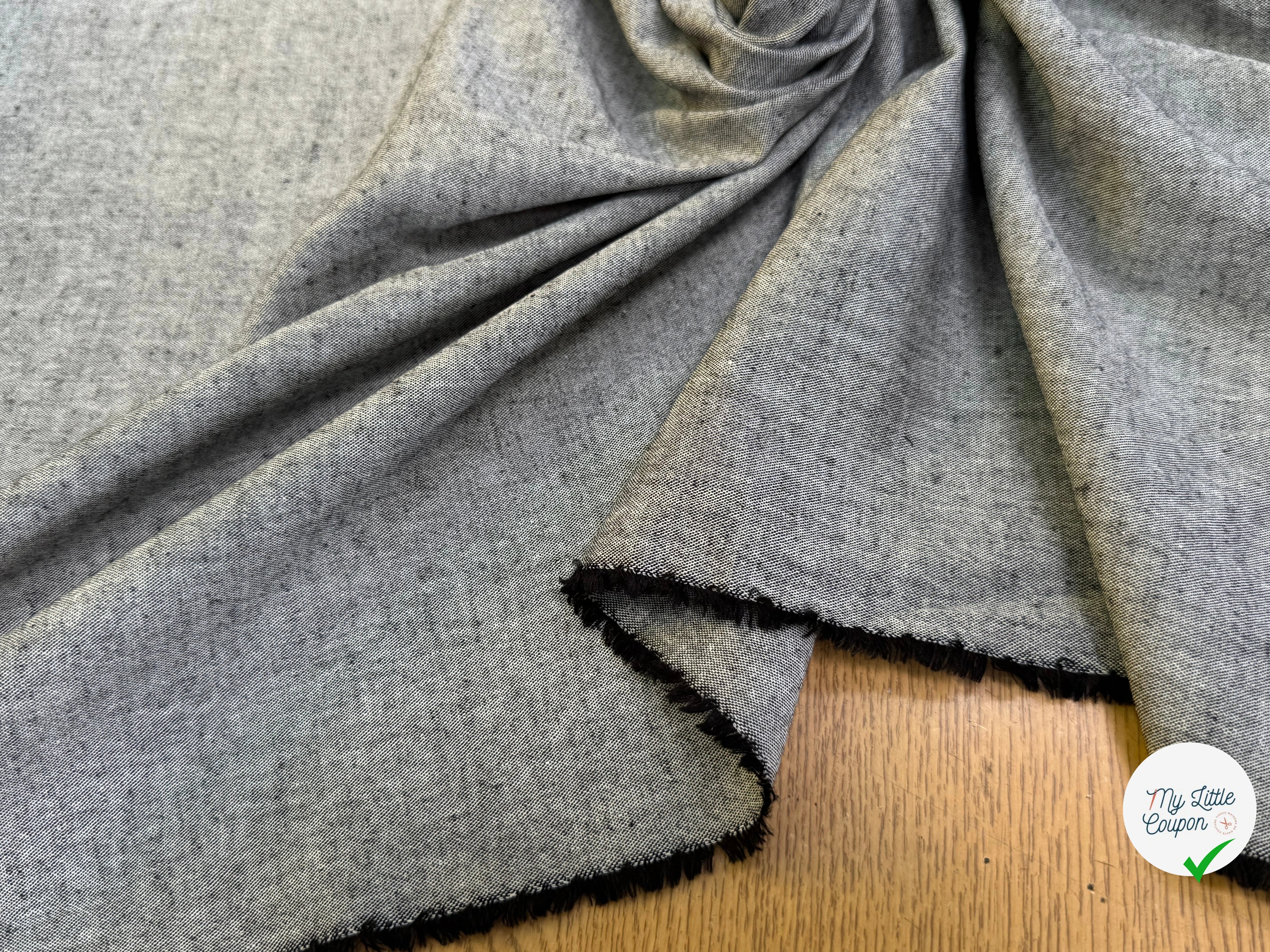 OXFORD DE COTON GRIS CLAIR - My Little Coupon