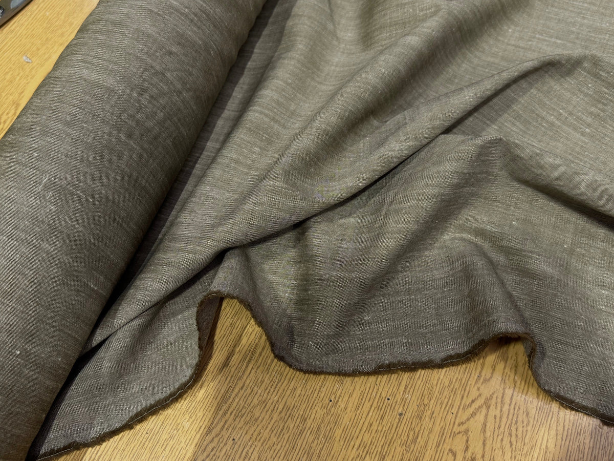 OXFORD DE LIN ET LAINE BEIGE MARRONNÉ - My Little Coupon