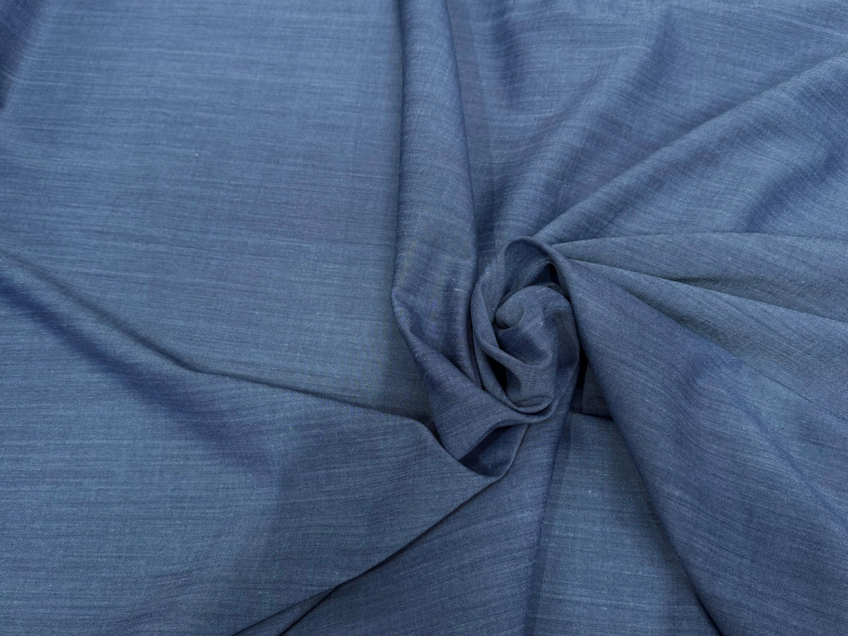 OXFORD DE LIN ET LAINE BLEU DENIM - My Little Coupon