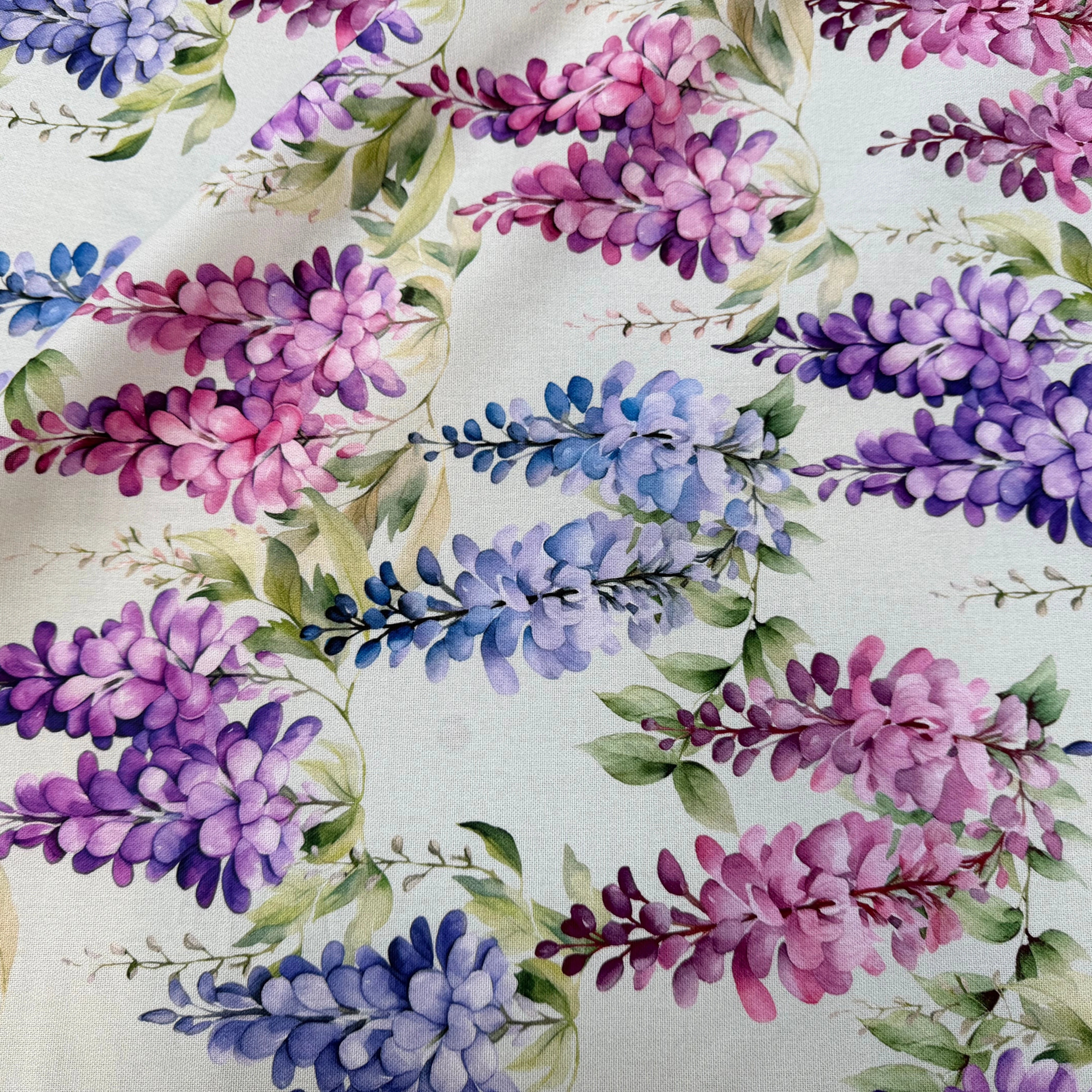 PANAMA PREMIUM IMPRIMÉ DIGITAL (151030-1499) CHARME DE GLYCINES SEREINES - My Little Coupon