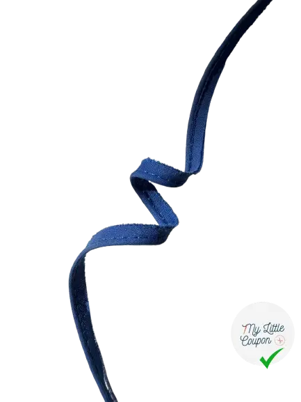 PASSEPOIL BLEU BLEUET COTON 8MM - My Little Coupon