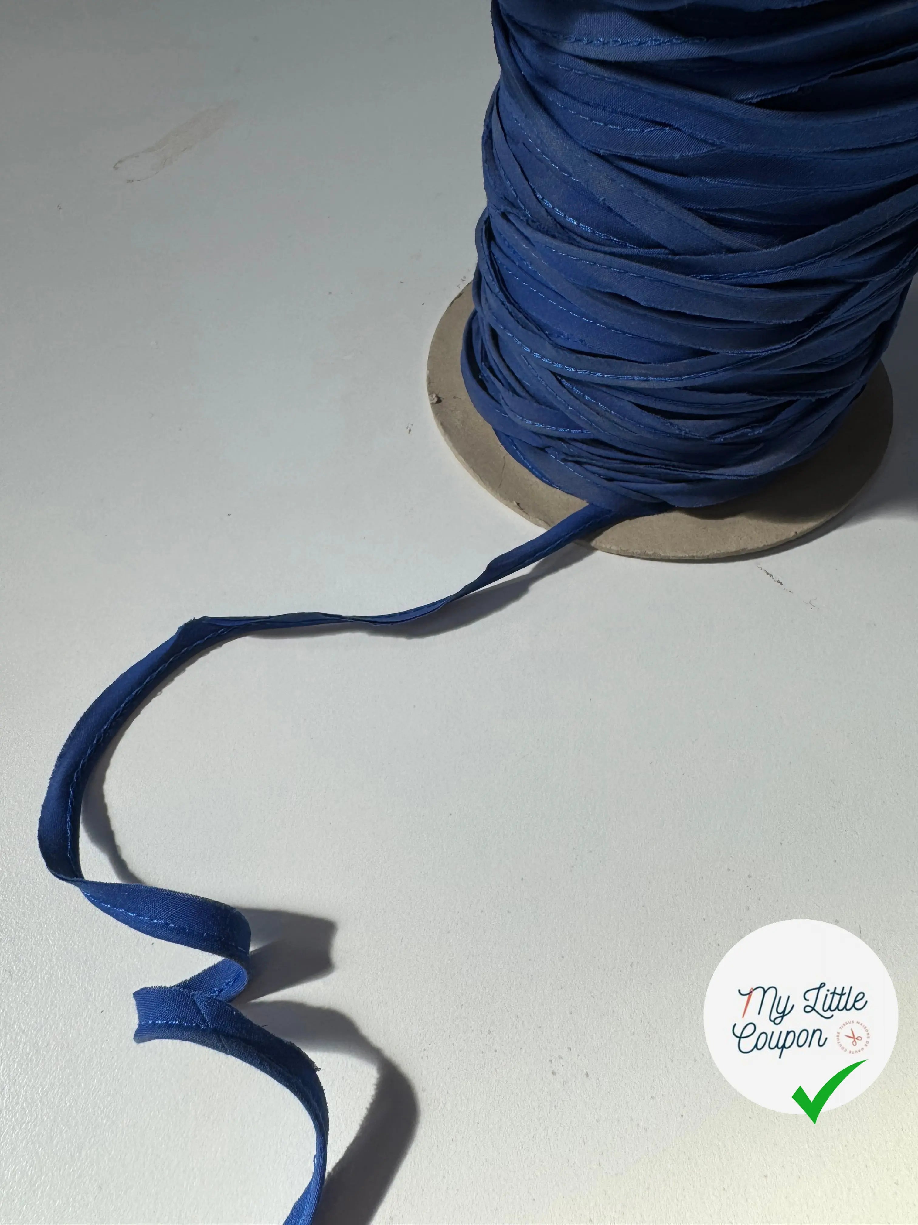 PASSEPOIL BLEU ROI COTON 8MM - My Little Coupon