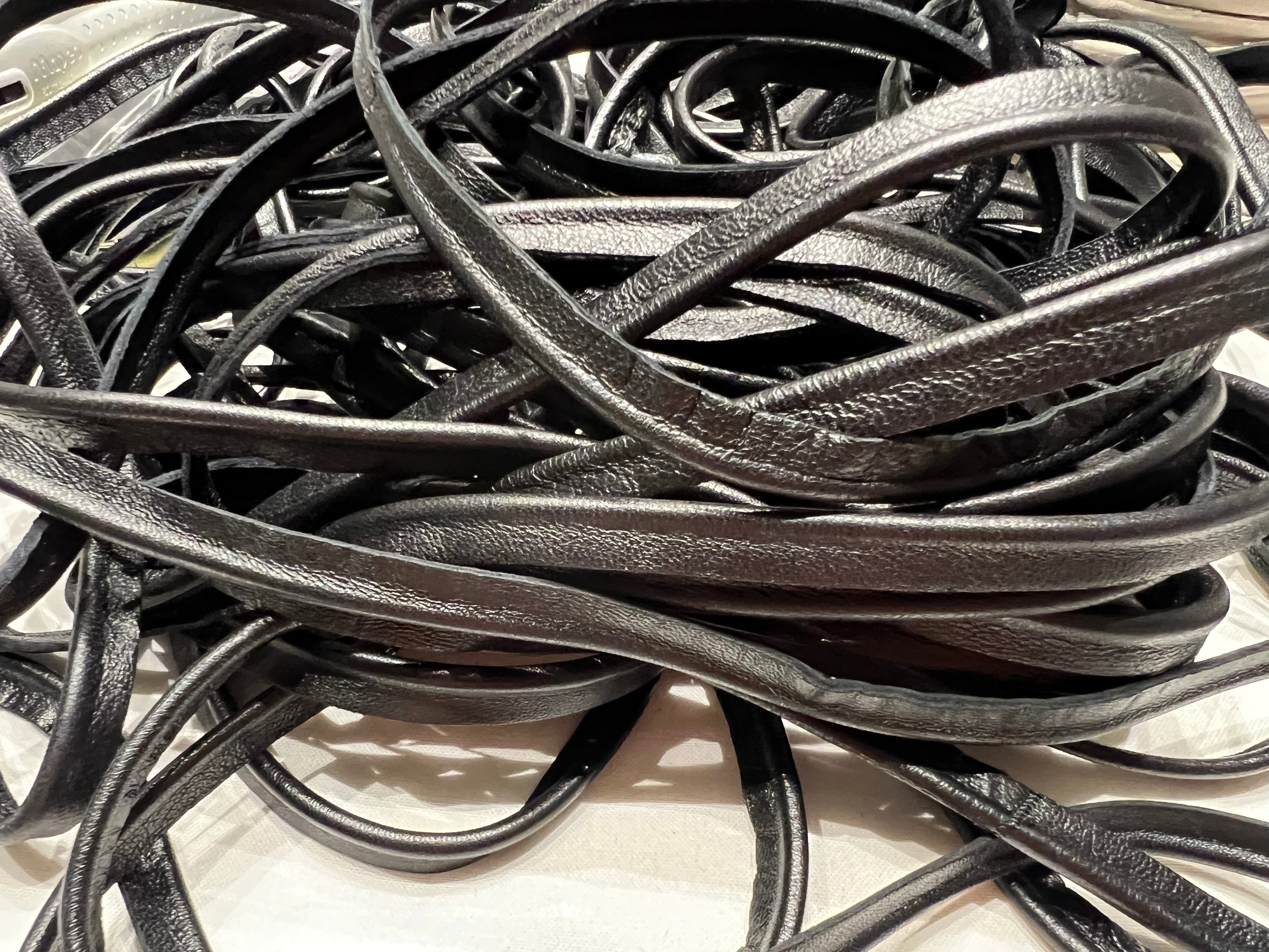 PASSEPOIL CUIR NOIR 12mm - My Little Coupon
