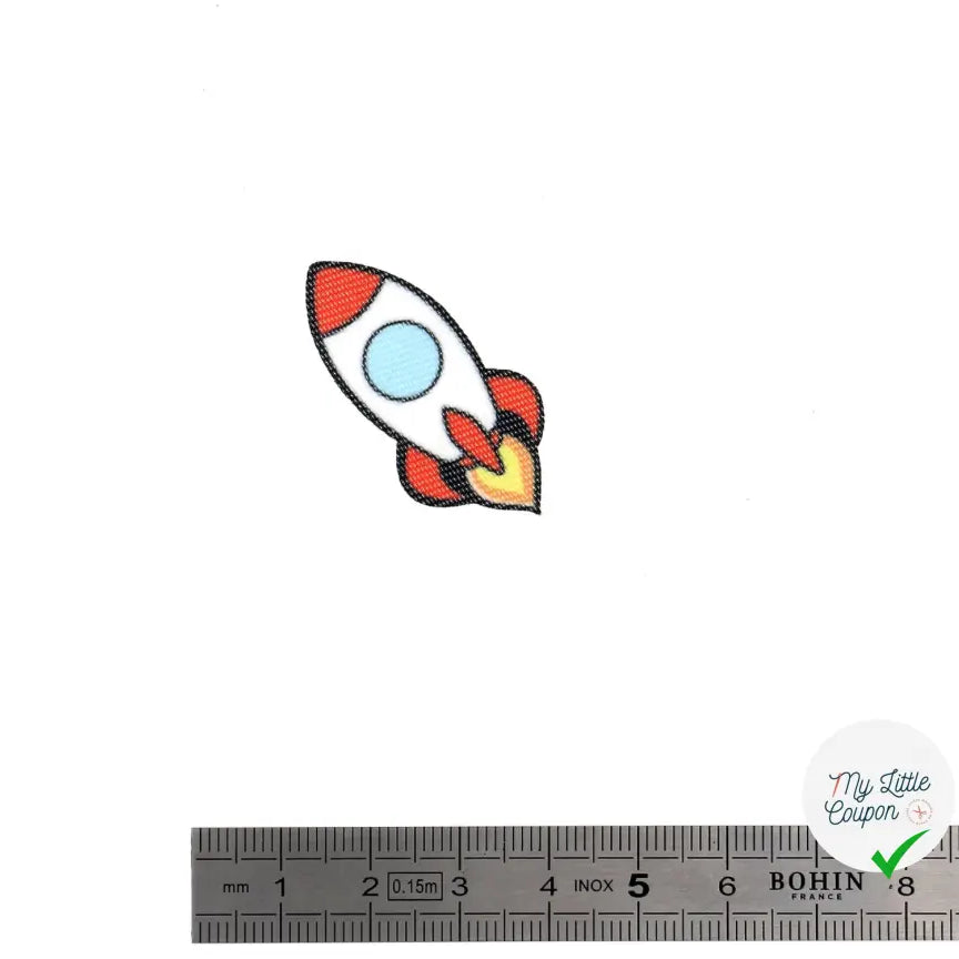PATCH THERMOCOLLANT MINIPATCHI - MODÈLE FUSÉE - My Little Coupon