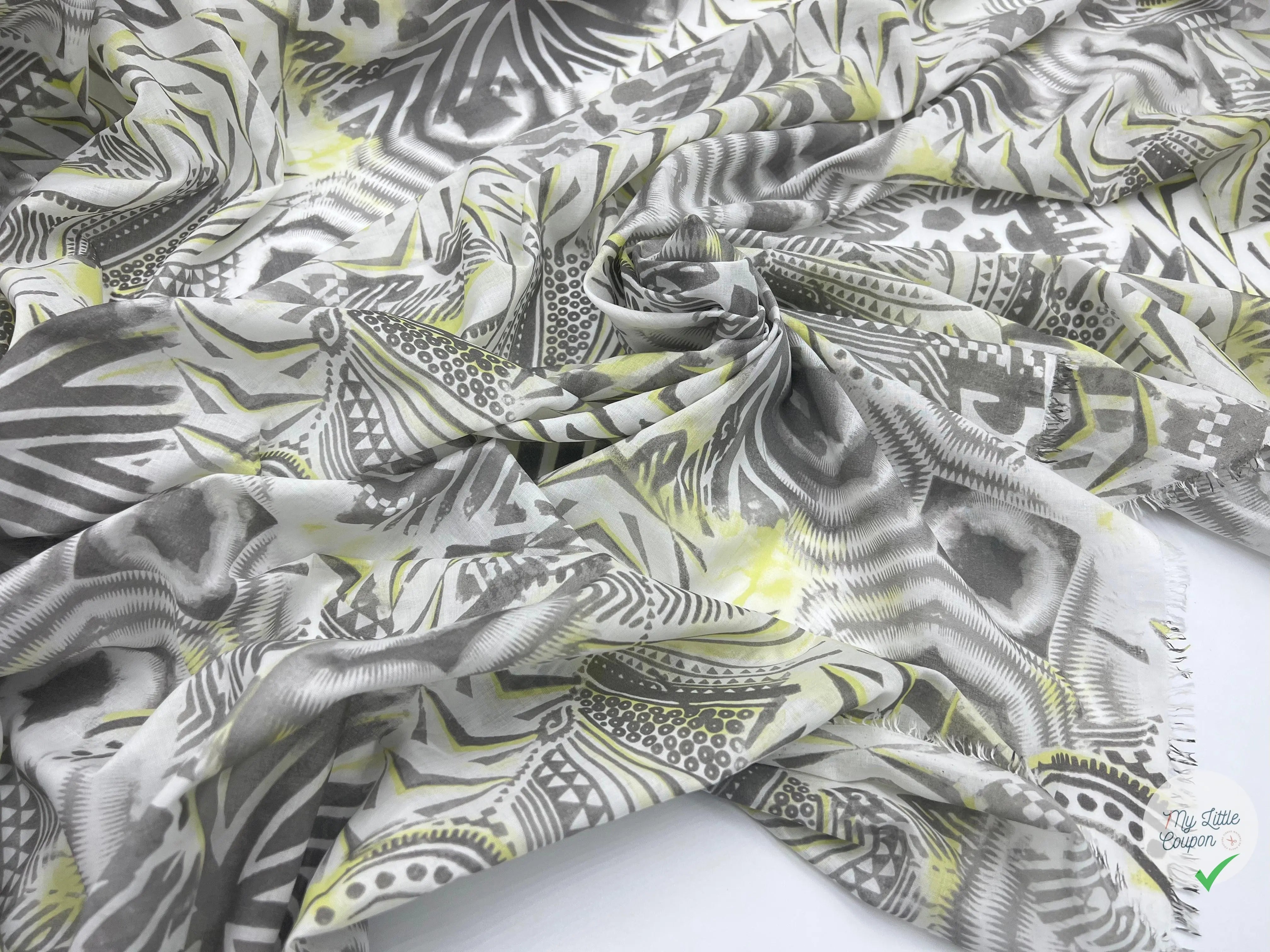 PERCALE COTON IMPRIMĂ ZANZIBAR - coupon de tissu de 3 mĂštres - My Little Coupon - tissu - coudre