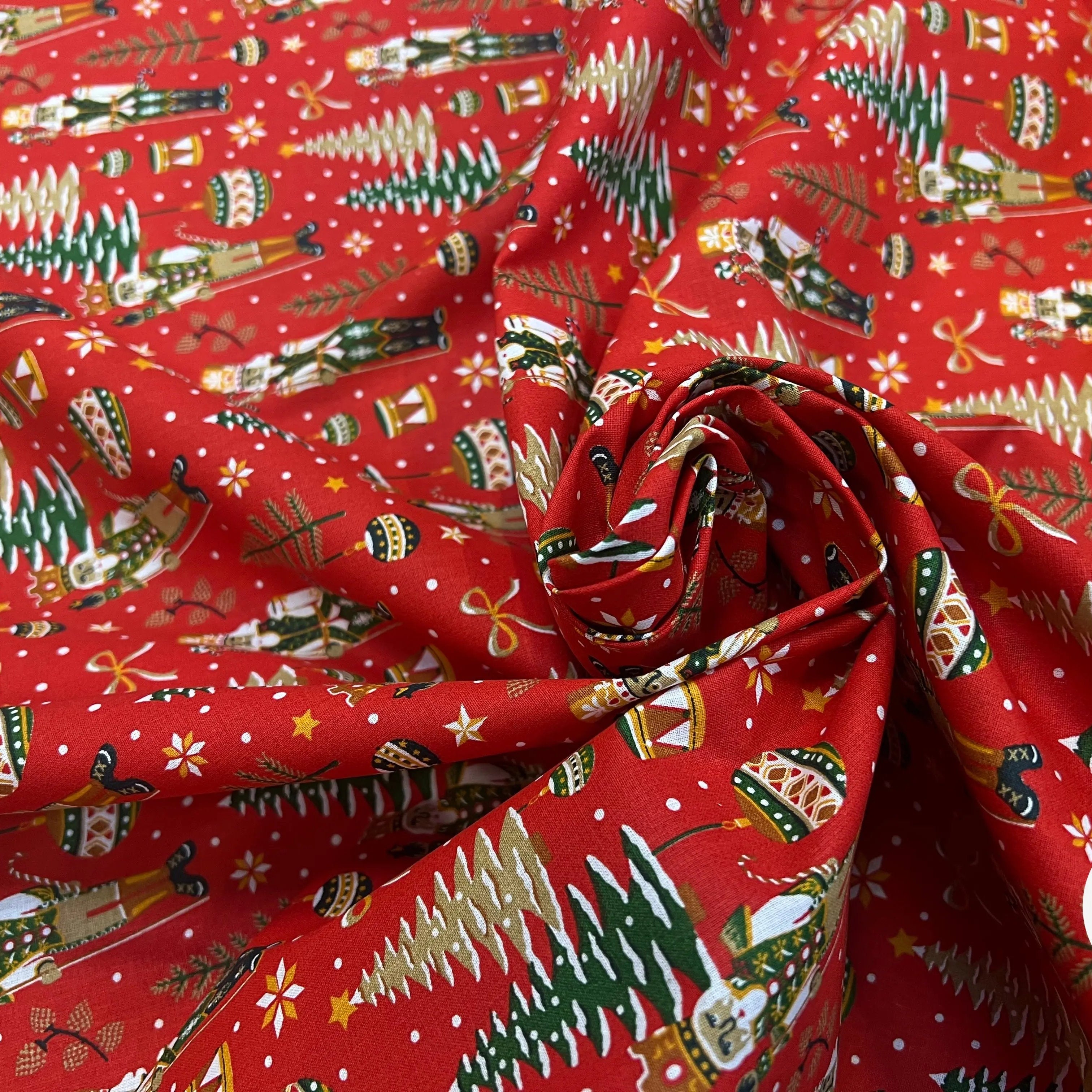 PERCALE COTON MELCHIOR ROUGE PRINT - My Little Coupon