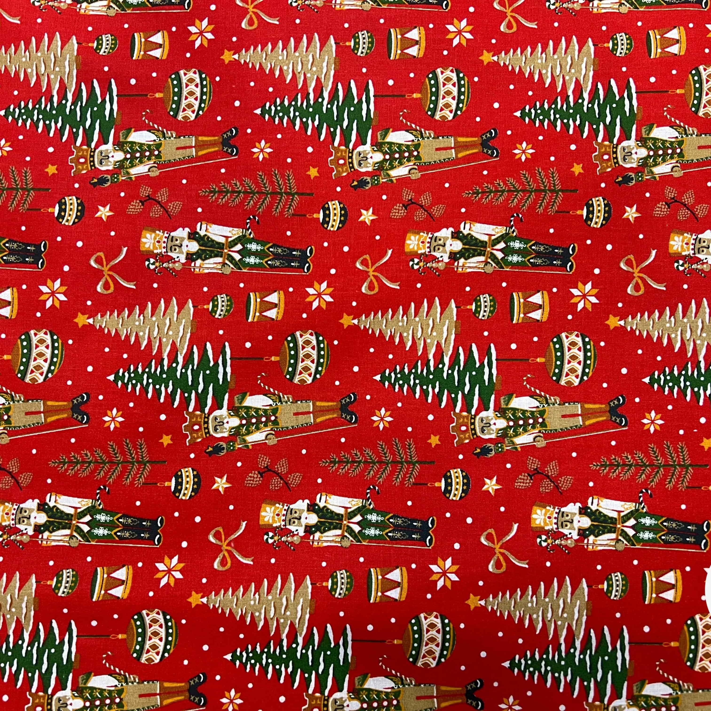 PERCALE COTON MELCHIOR ROUGE PRINT - My Little Coupon