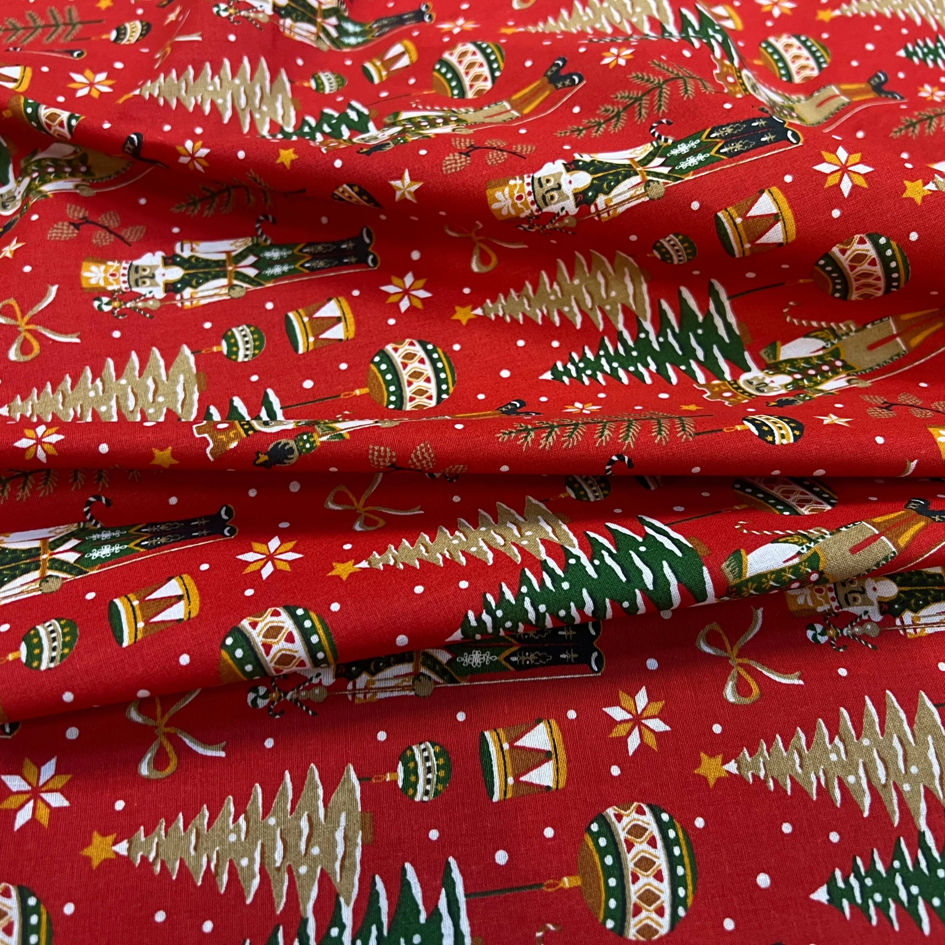 PERCALE COTON MELCHIOR ROUGE PRINT - My Little Coupon