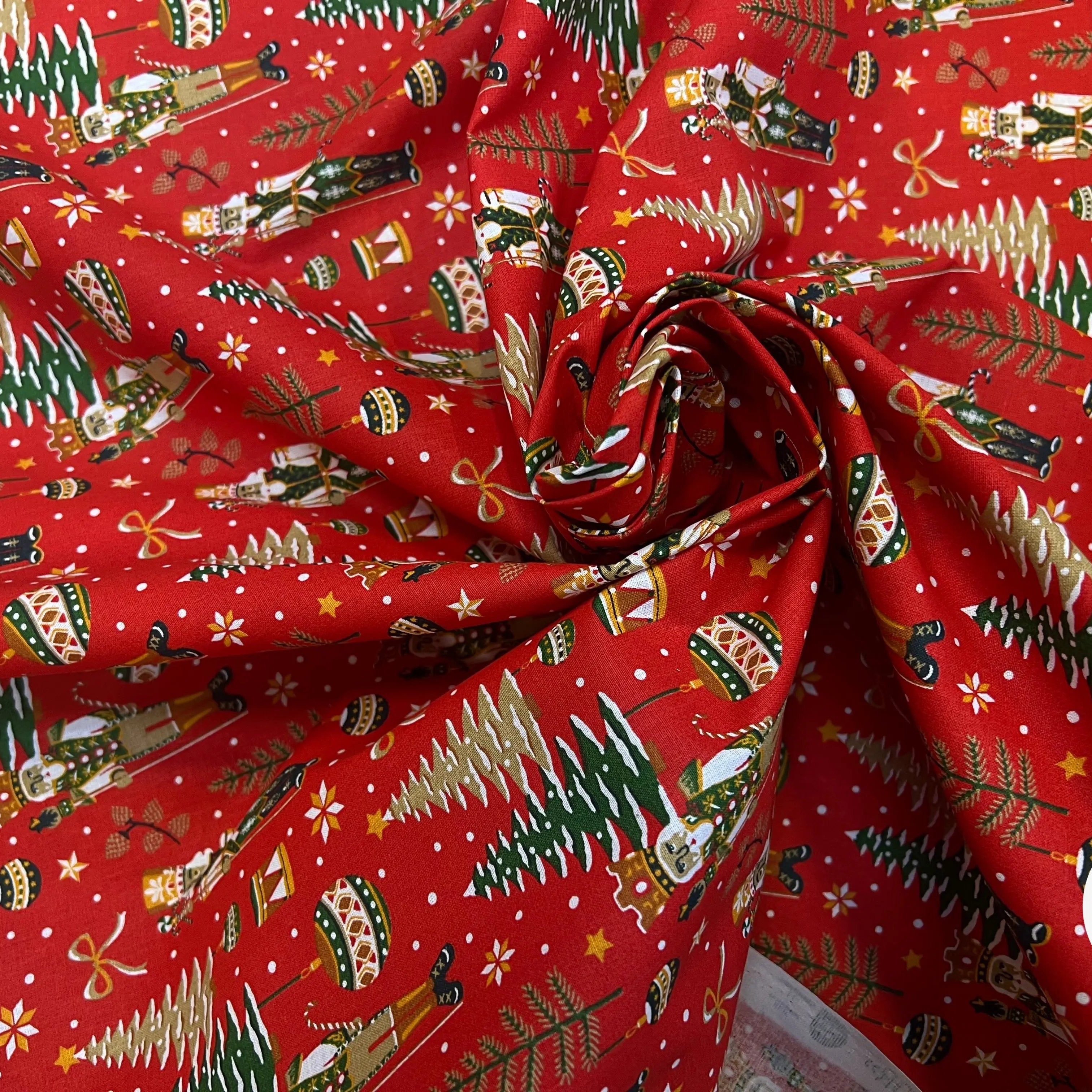 PERCALE COTON MELCHIOR ROUGE PRINT - My Little Coupon