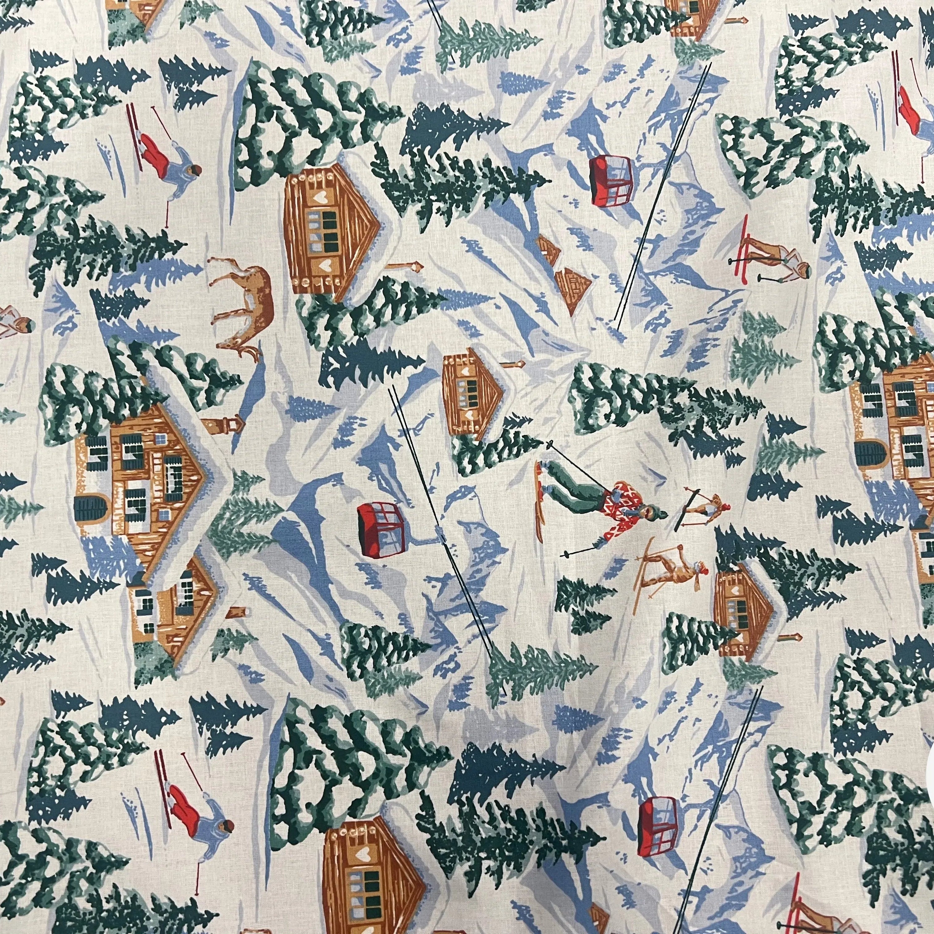 PERCALE COTON MERIBEL BLANC PRINT - My Little Coupon