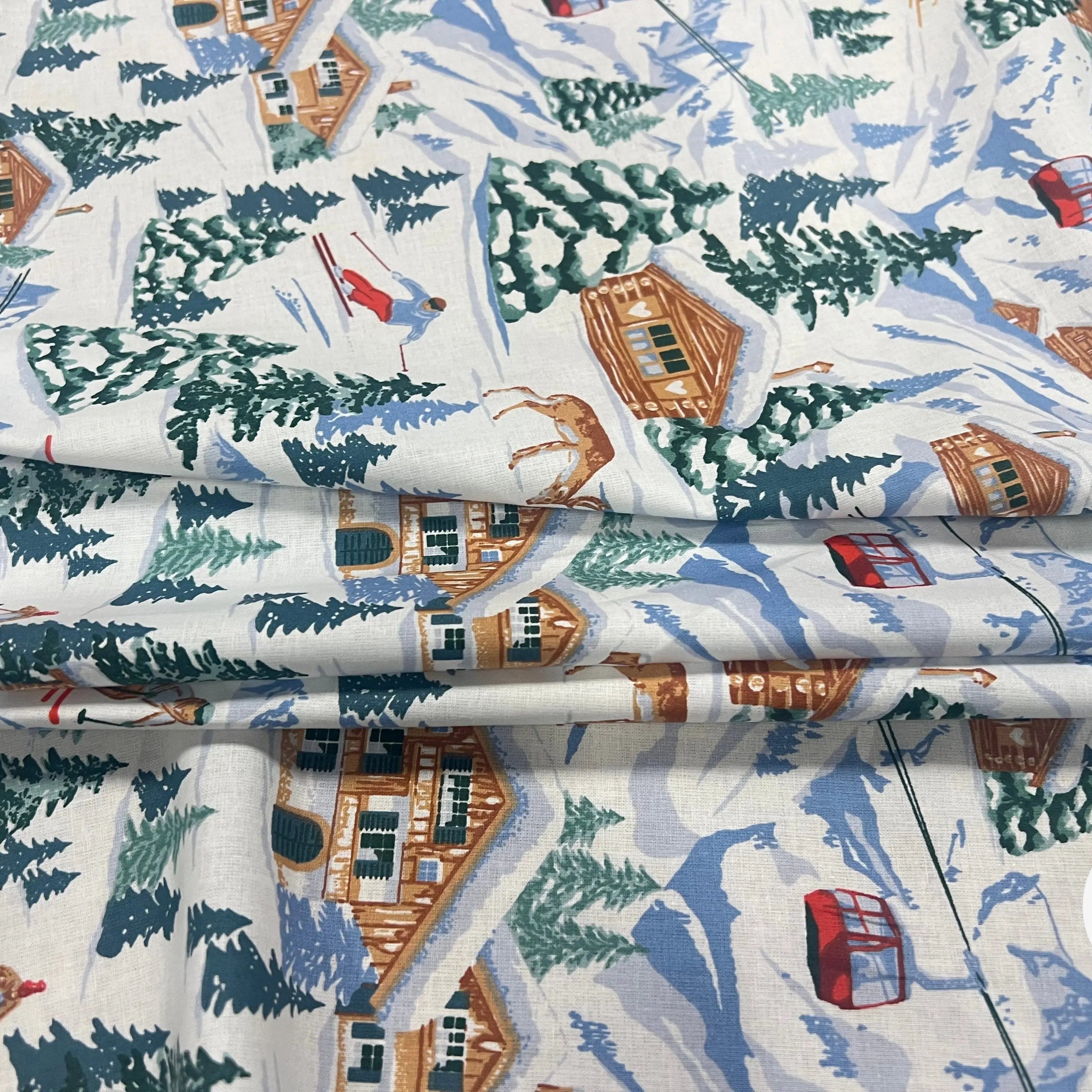 PERCALE COTON MERIBEL BLANC PRINT - My Little Coupon