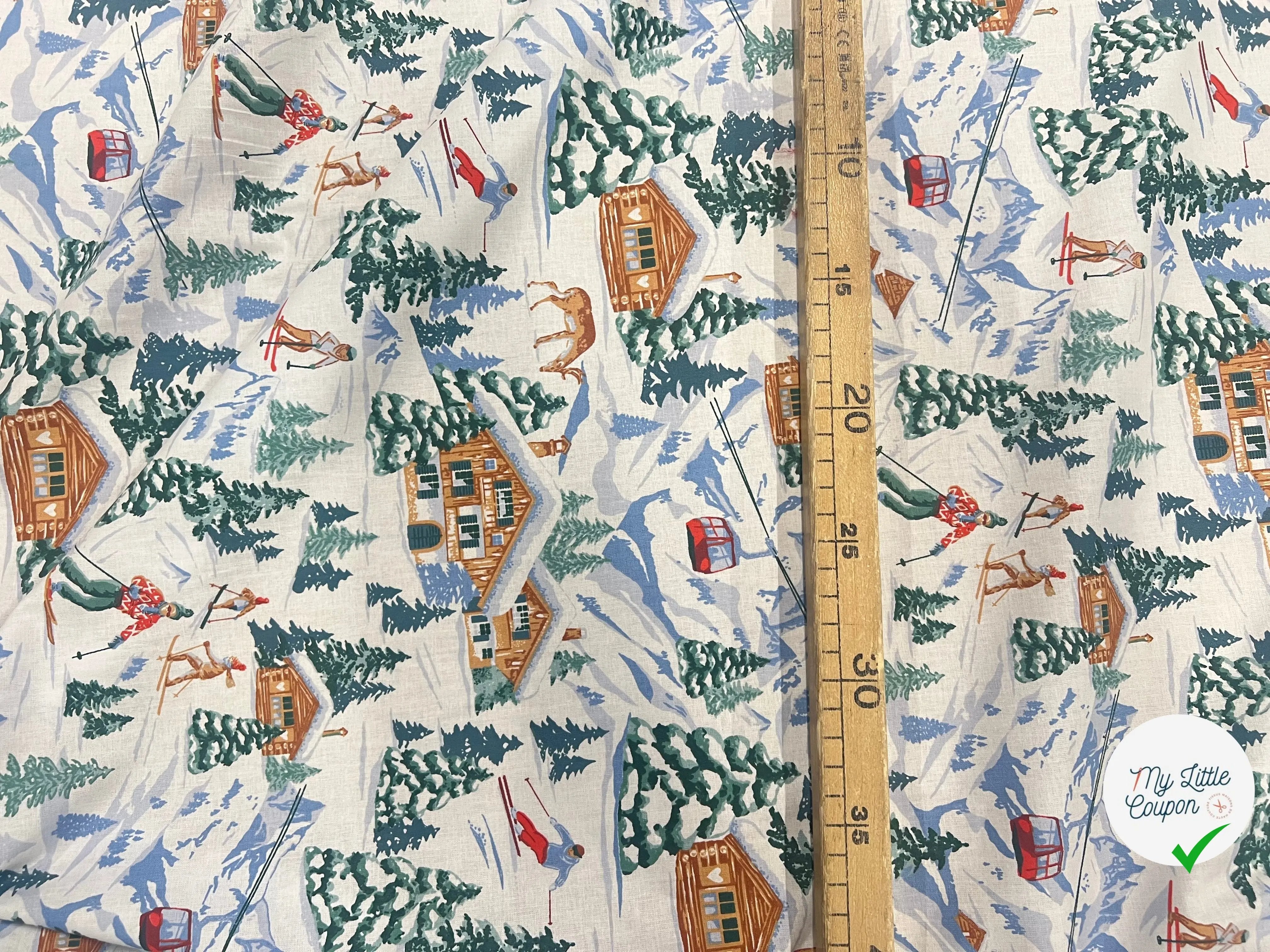 PERCALE COTON MERIBEL BLANC PRINT - My Little Coupon