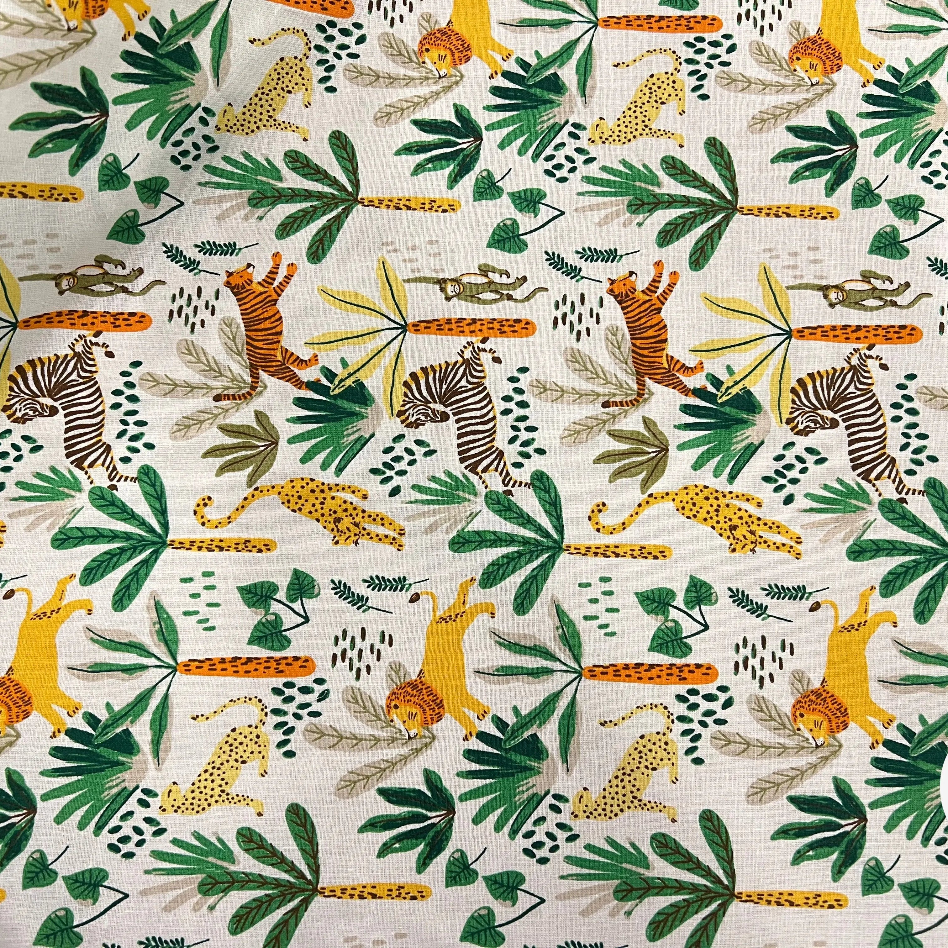 PERCALE COTON SIMBA VERT PRINT - My Little Coupon