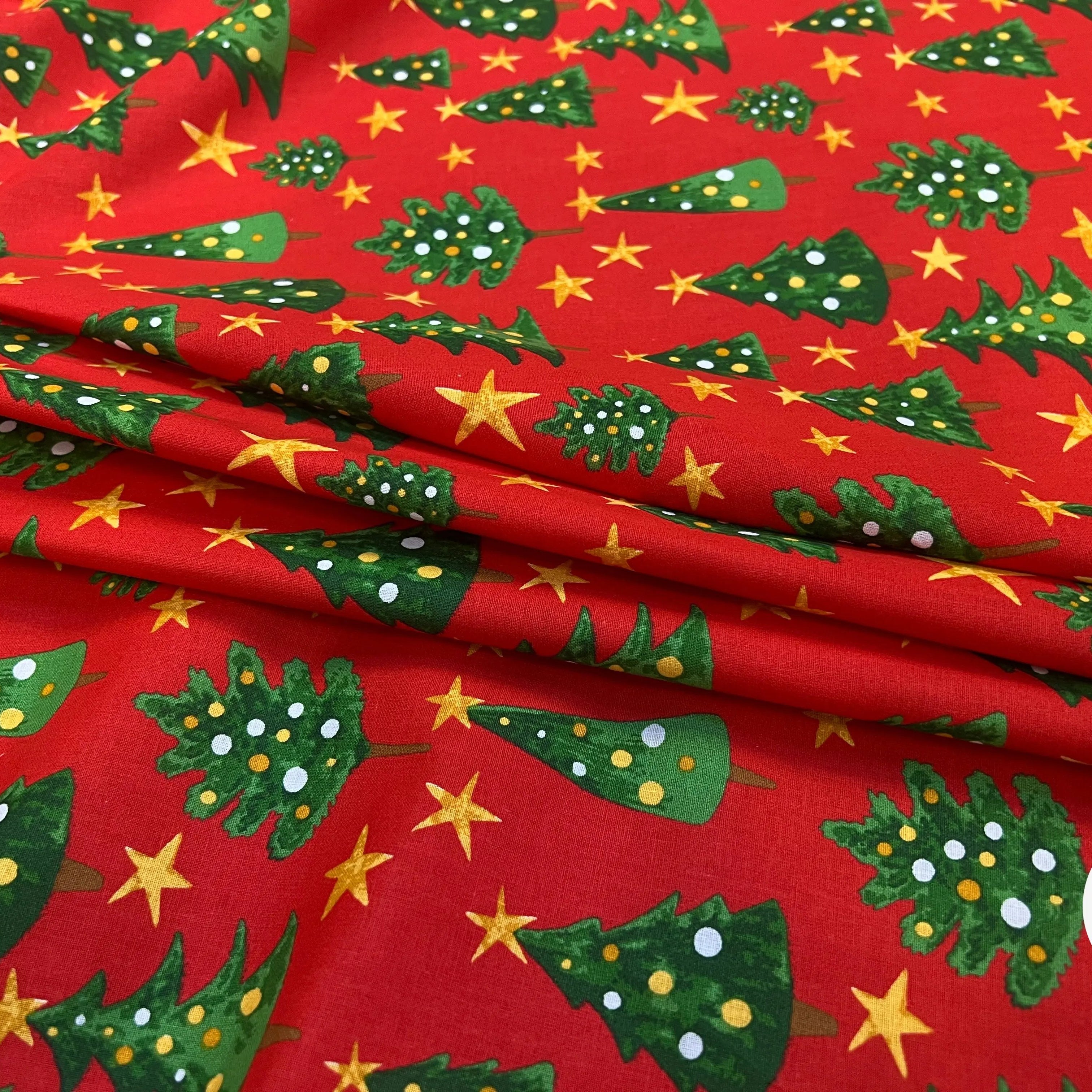 PERCALE COTON SOLVEIG ROUGE PRINT - My Little Coupon