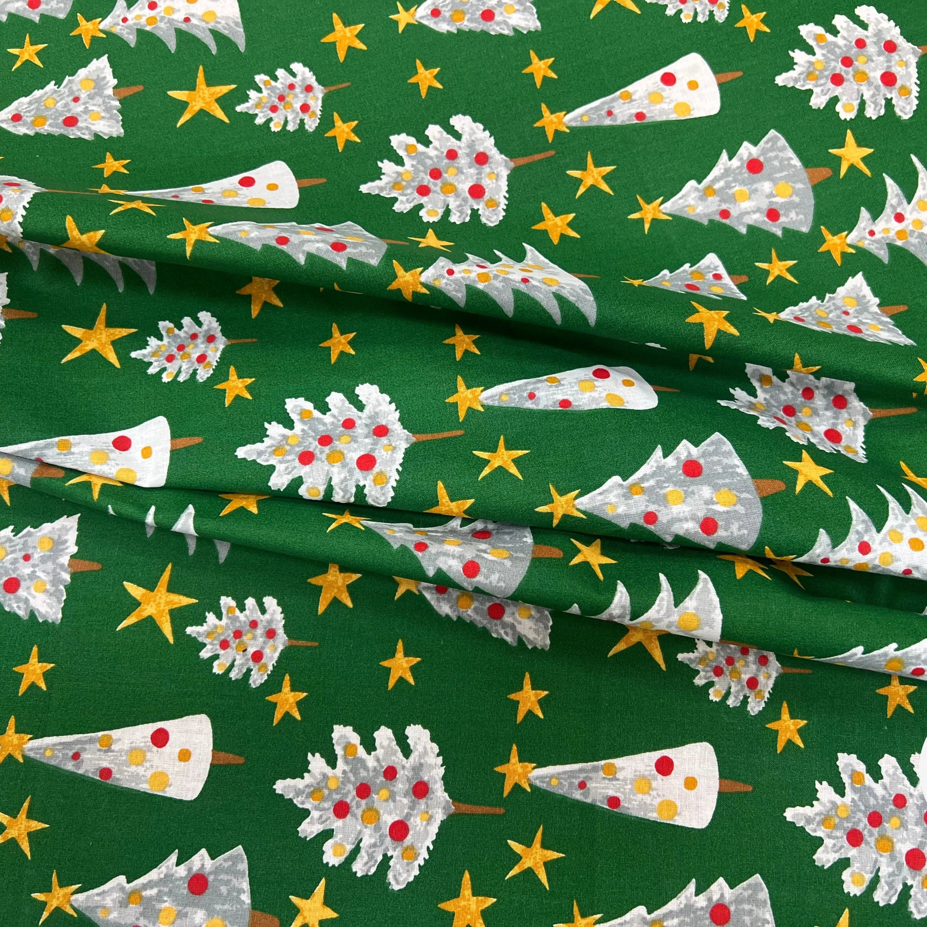 PERCALE COTON SOLVEIG VERT PRINT - My Little Coupon