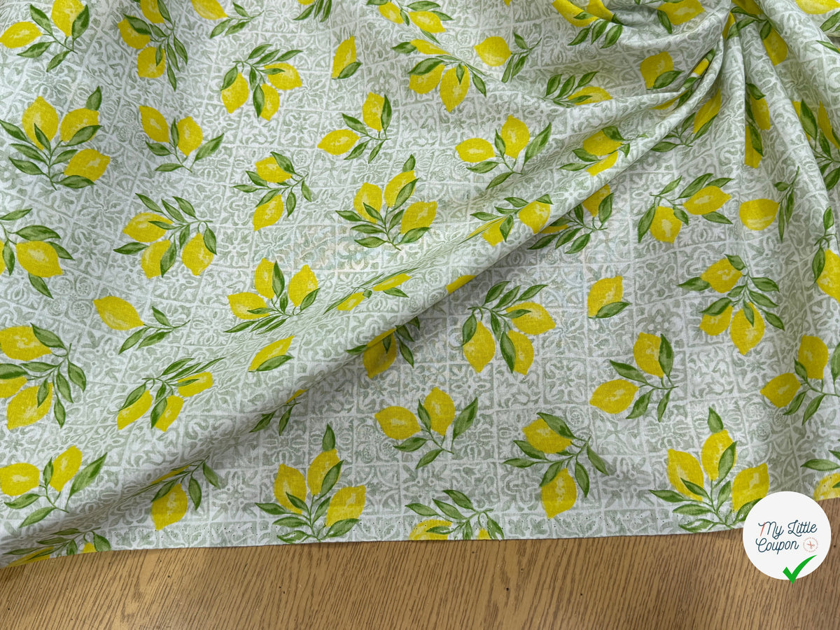 PERCALE DE COTON ALGARVE AMANDE 150 CM - My Little Coupon