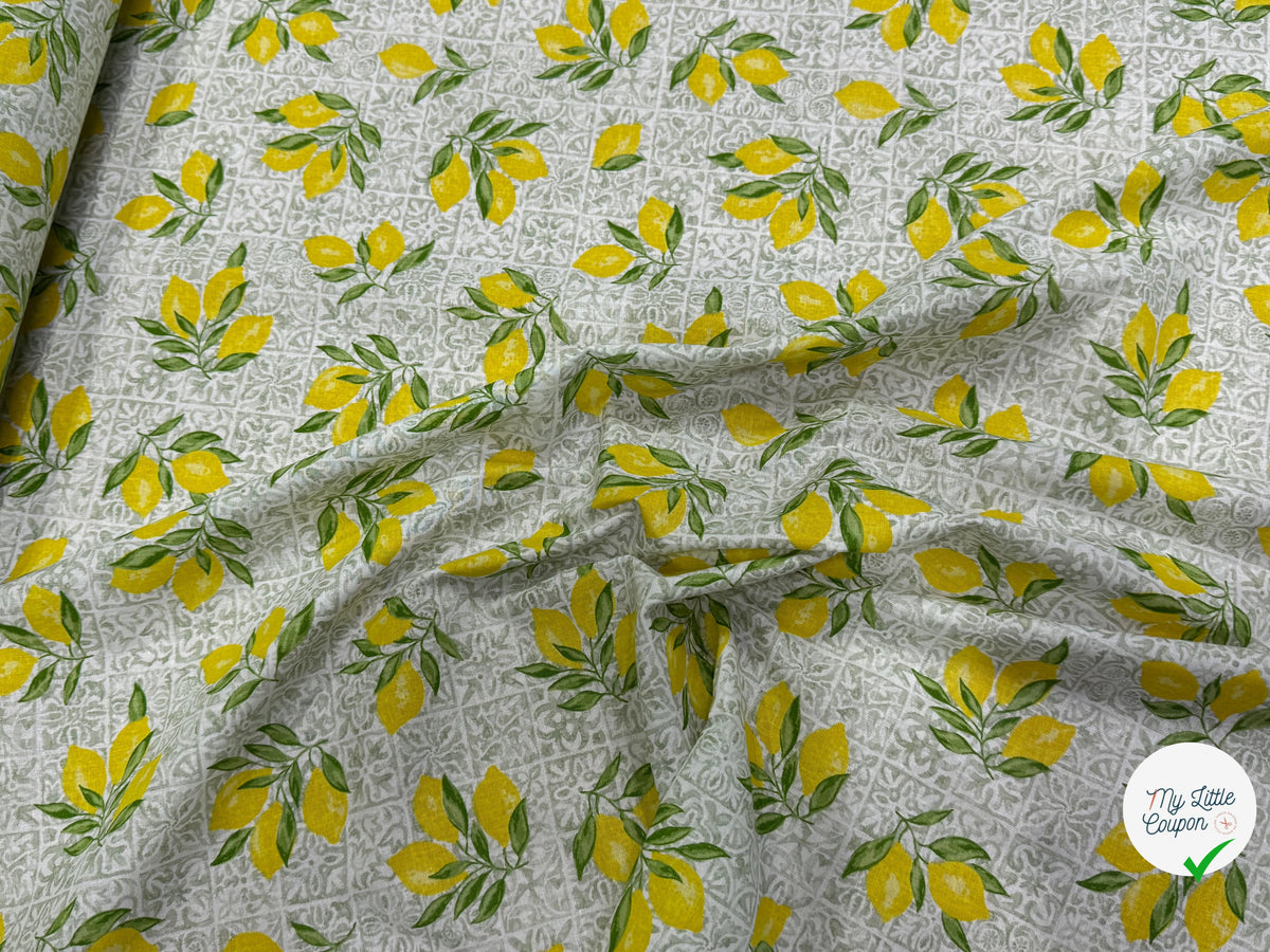 PERCALE DE COTON ALGARVE AMANDE 150 CM - My Little Coupon