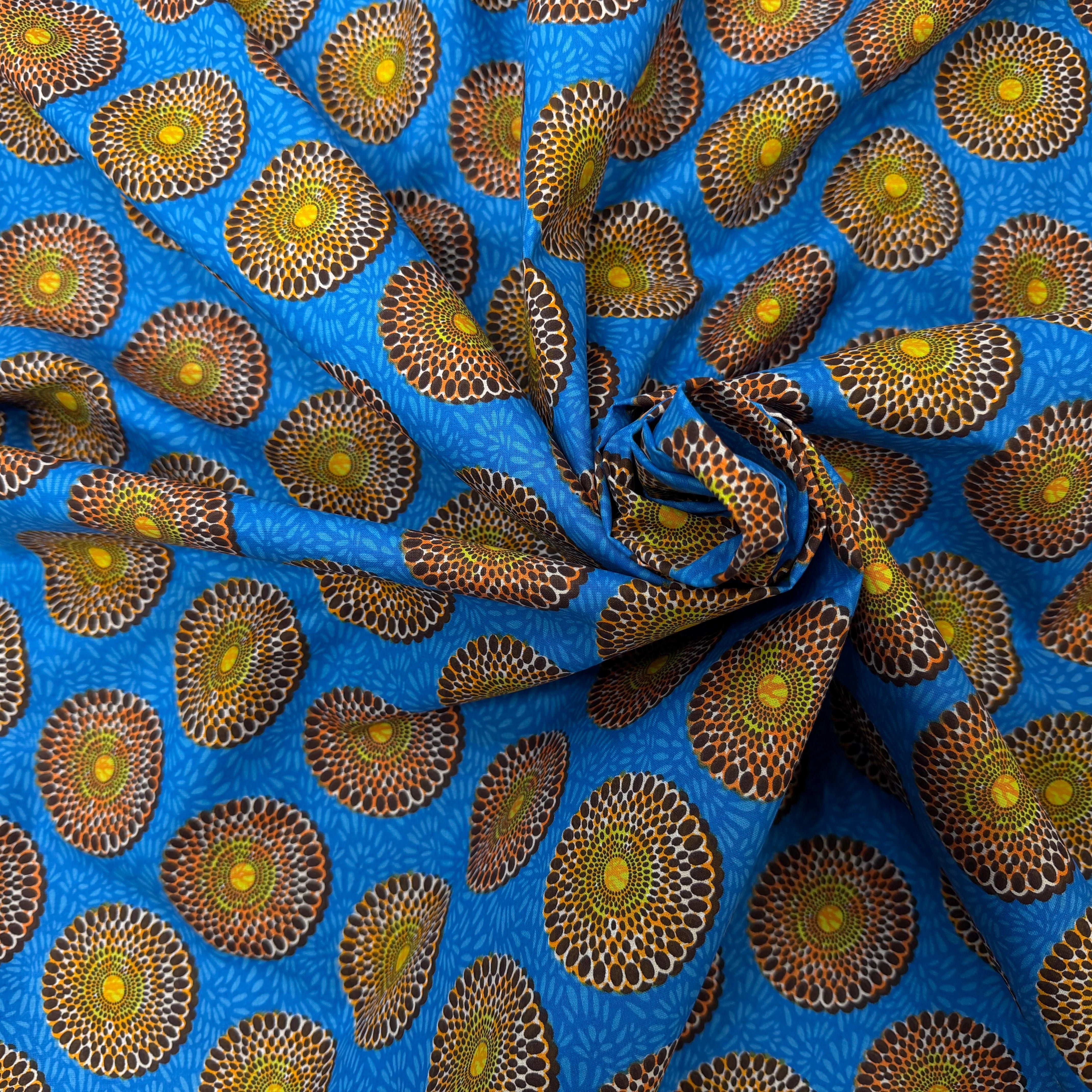 PERCALE DE COTON BAZIN BLEU 150 CM - My Little Coupon