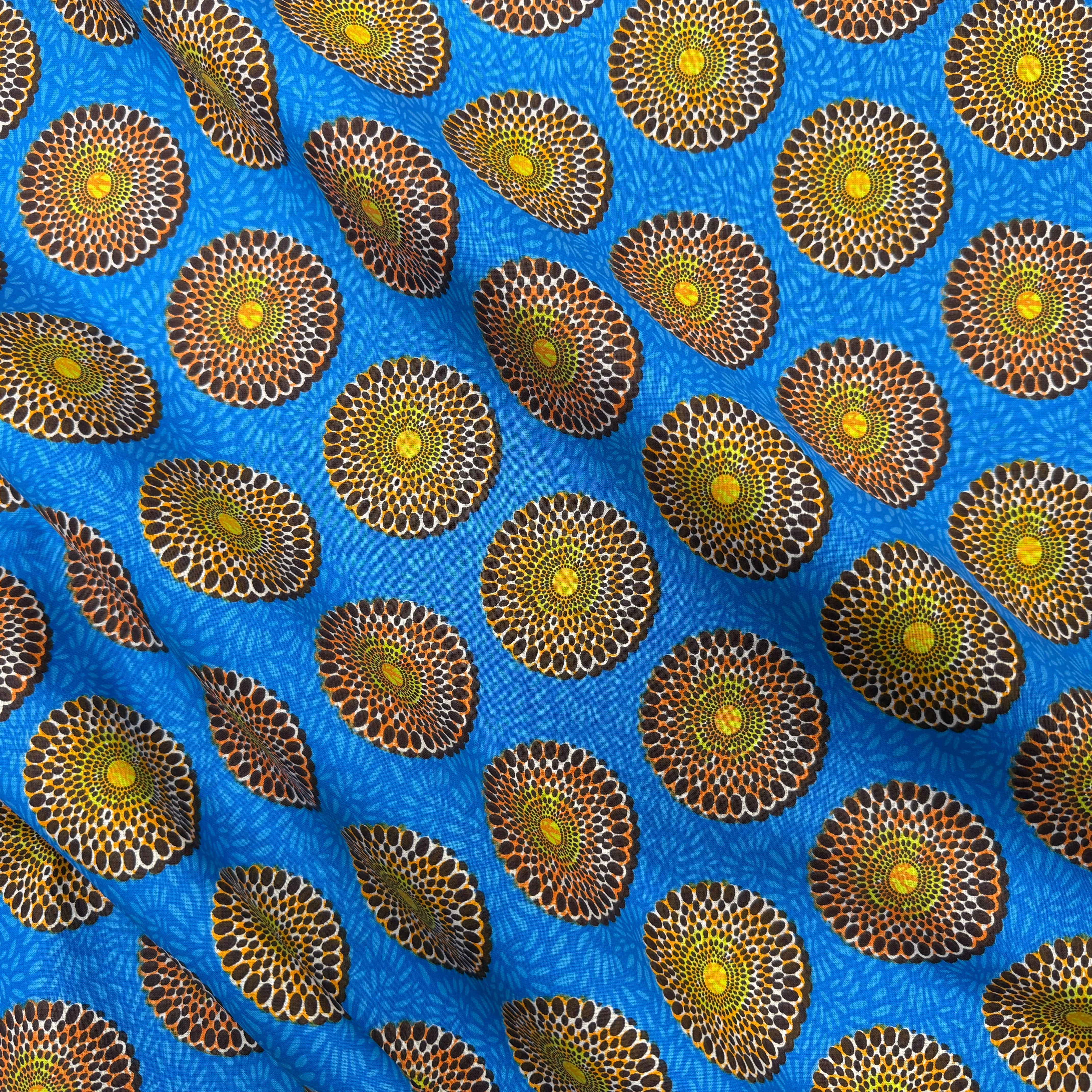 PERCALE DE COTON BAZIN BLEU 150 CM - My Little Coupon