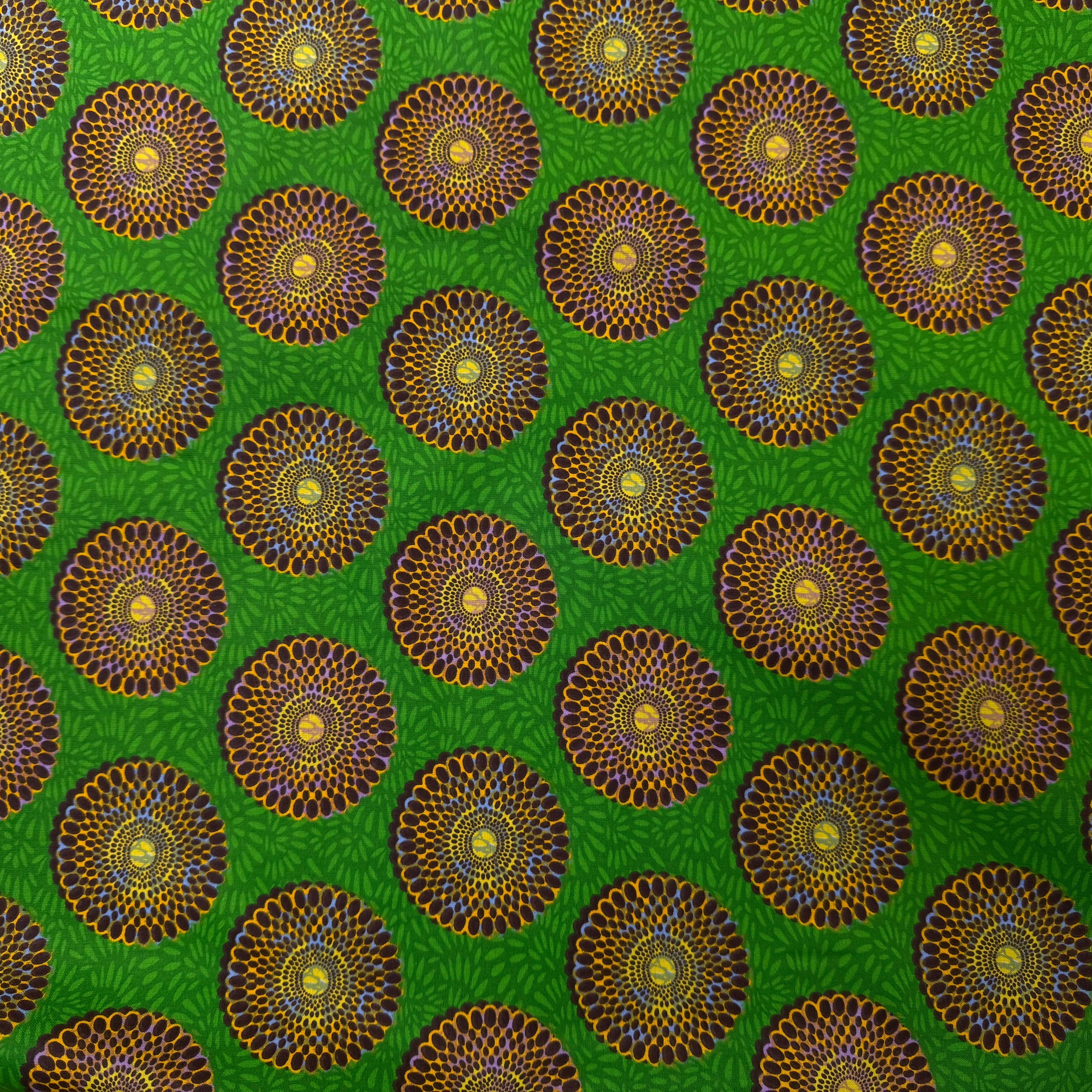 PERCALE DE COTON BAZIN VERT 150 CM - My Little Coupon