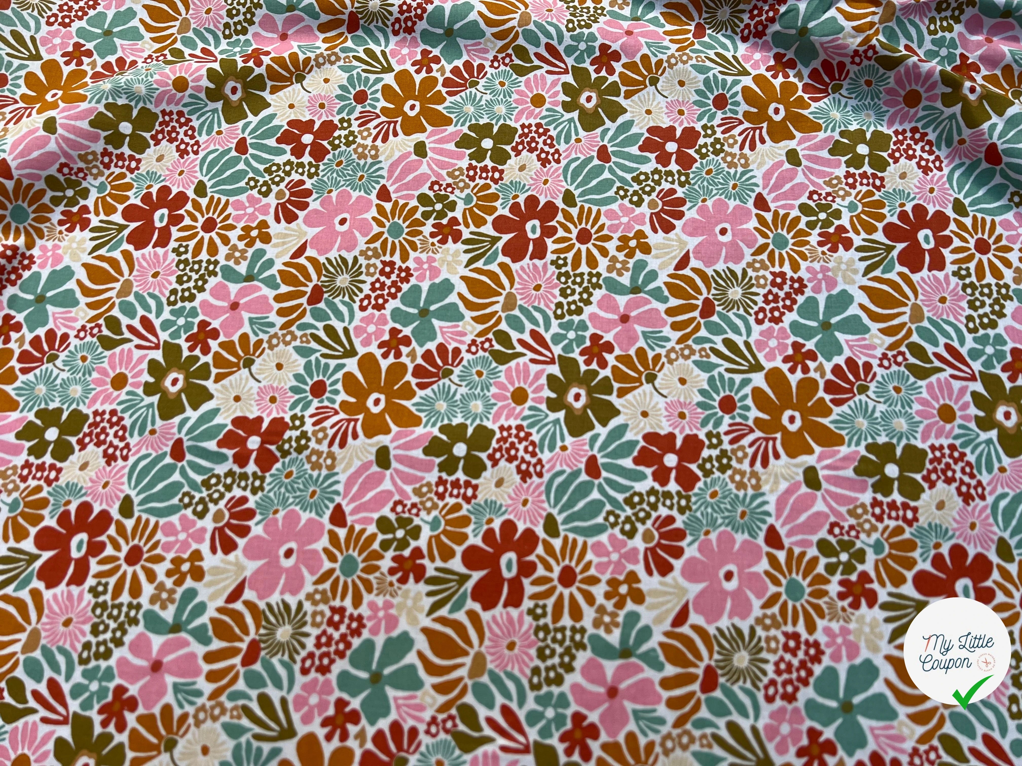 PERCALE DE COTON BEGONIA BLANC 150 CM - My Little Coupon