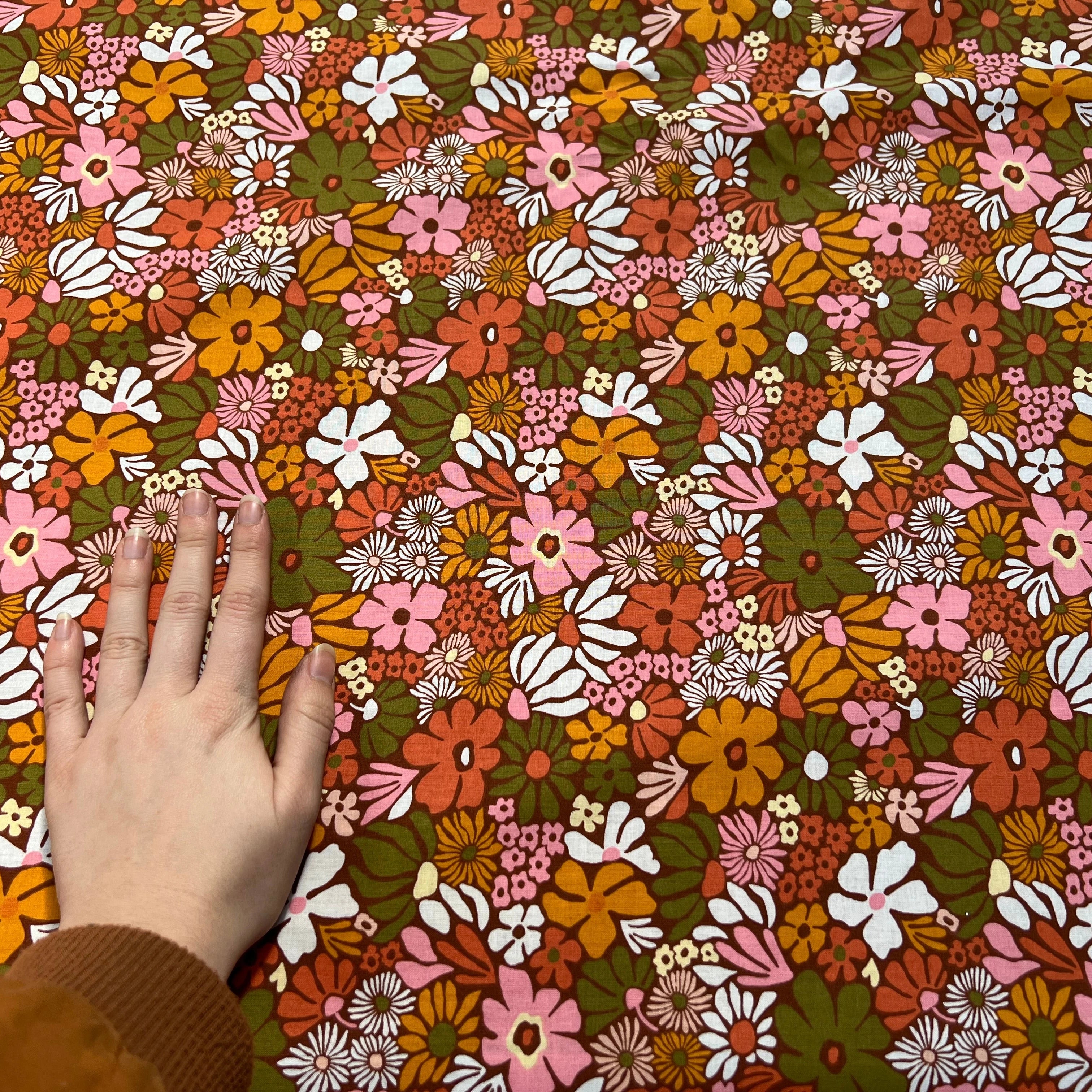 PERCALE DE COTON BEGONIA KAKI 150 CM - My Little Coupon