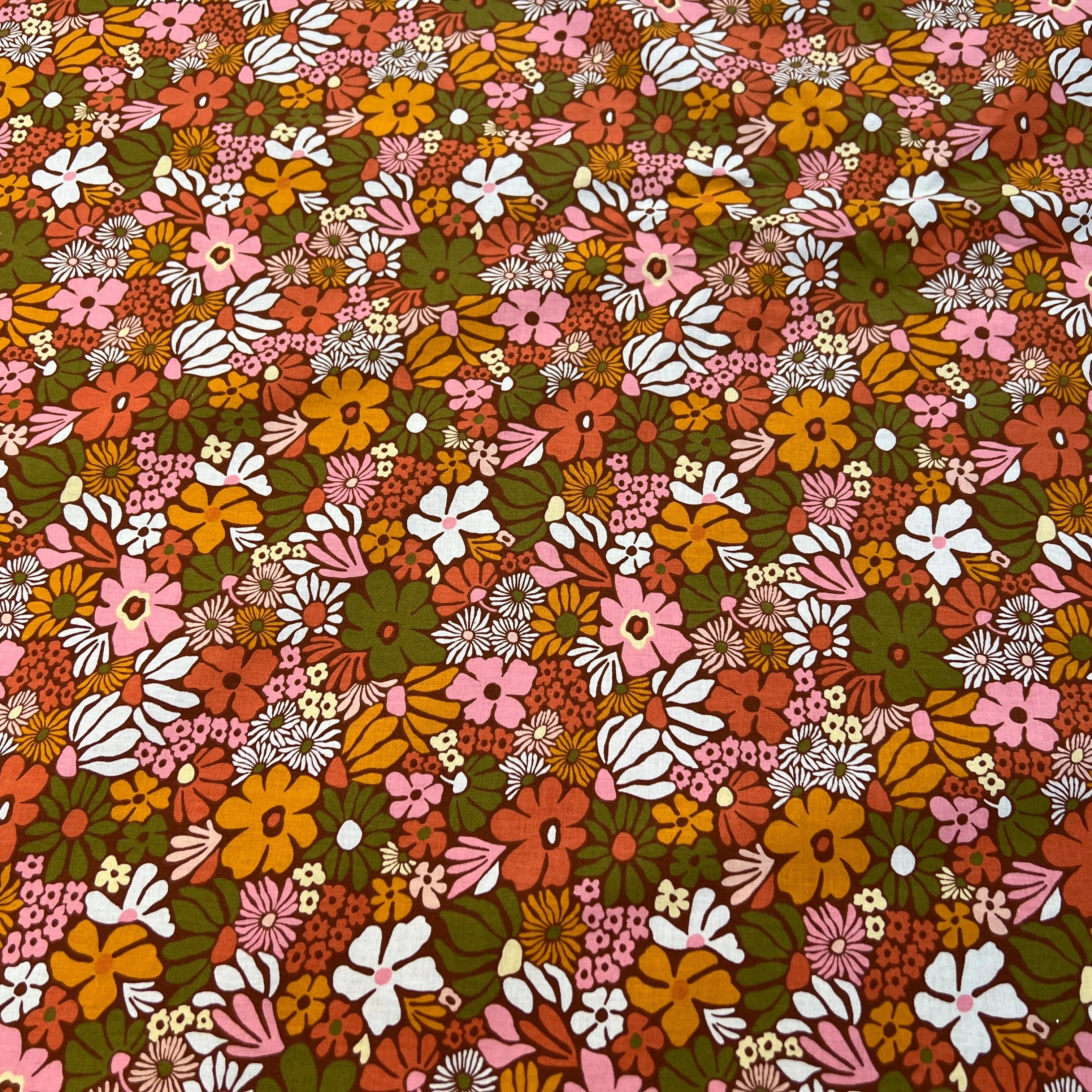 PERCALE DE COTON BEGONIA KAKI 150 CM - My Little Coupon