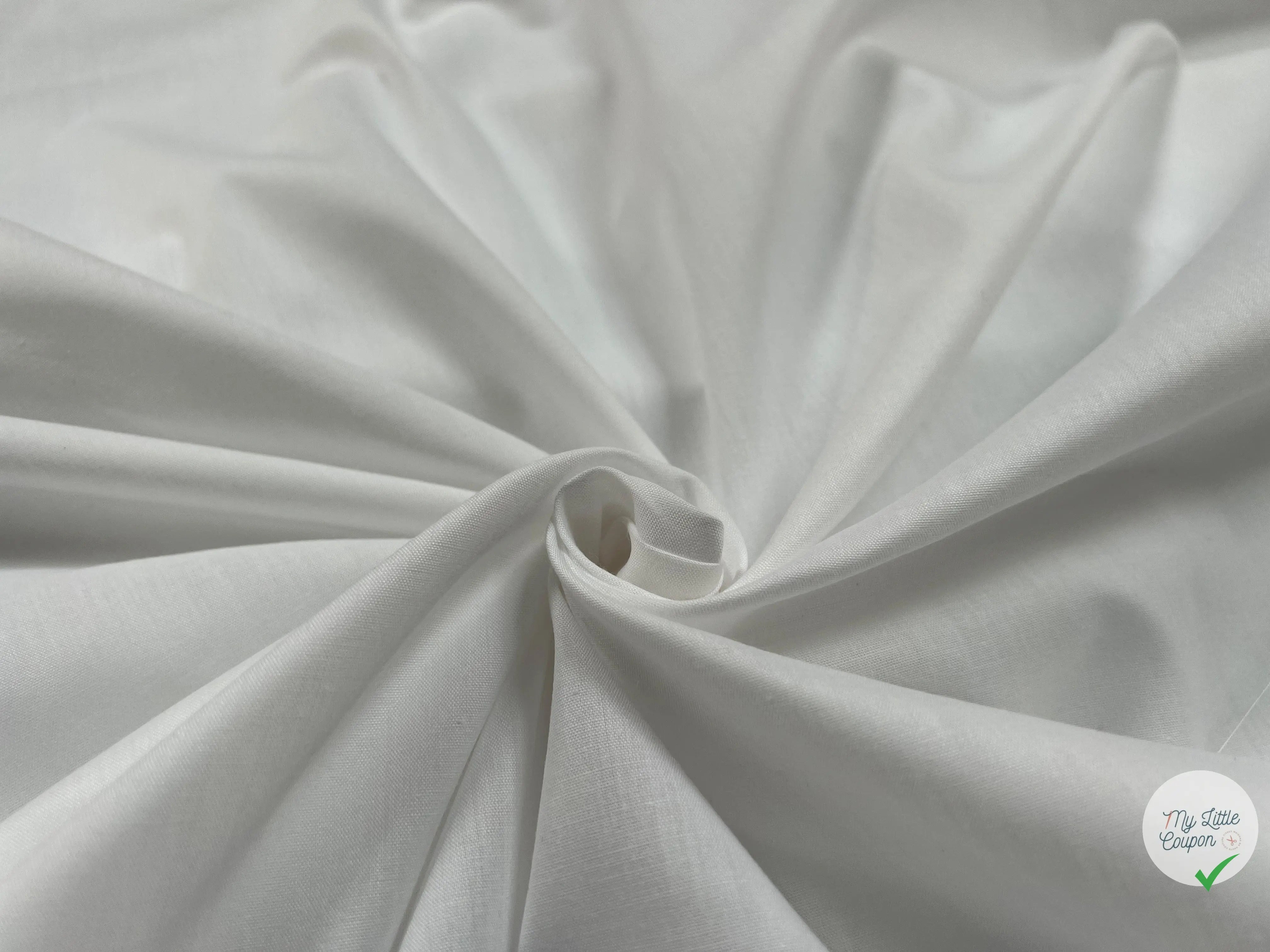 PERCALE DE COTON BLANC OPTIQUE - My Little Coupon - tissu - coudre
