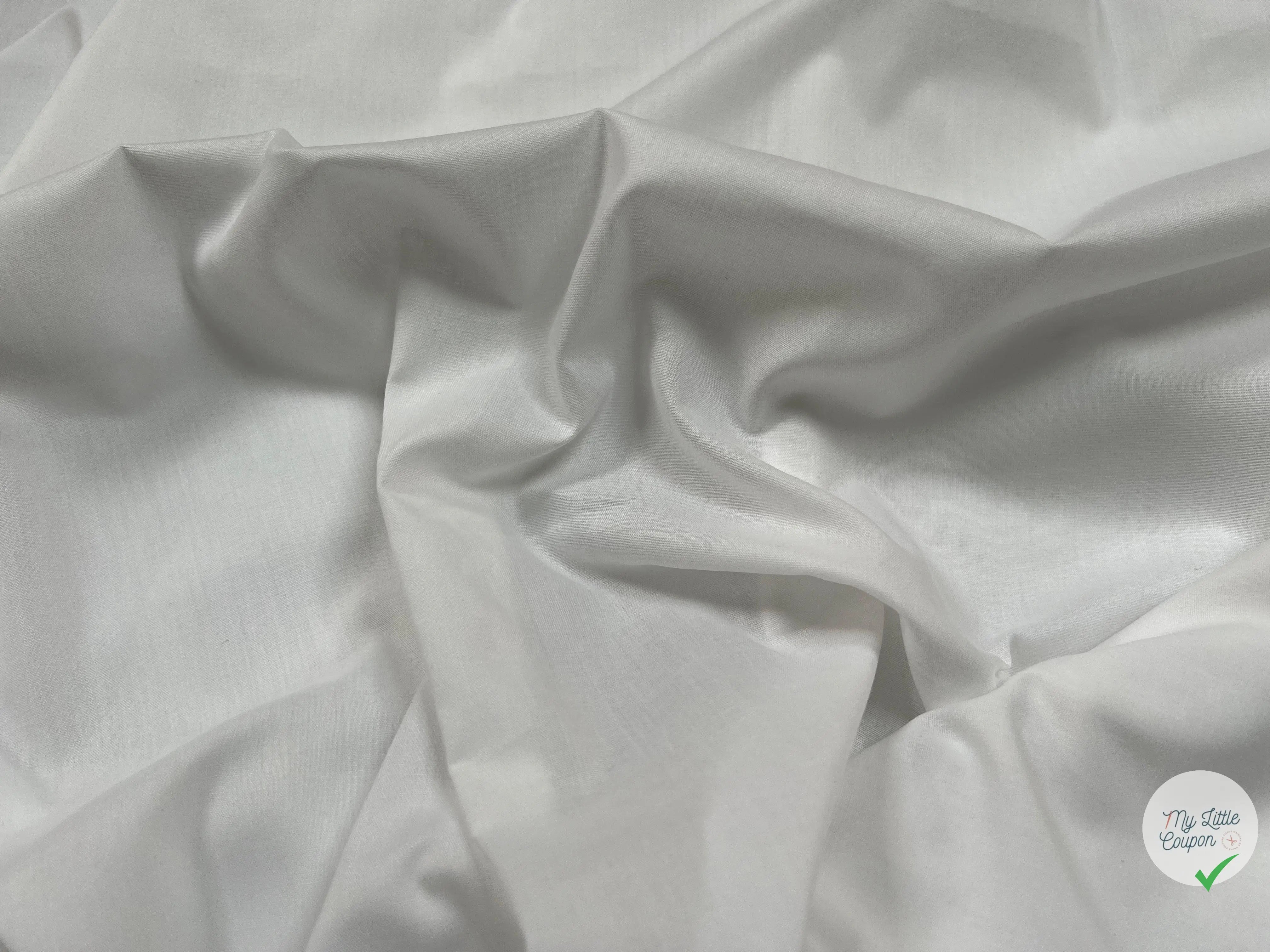 PERCALE DE COTON BLANC OPTIQUE - My Little Coupon - tissu - coudre