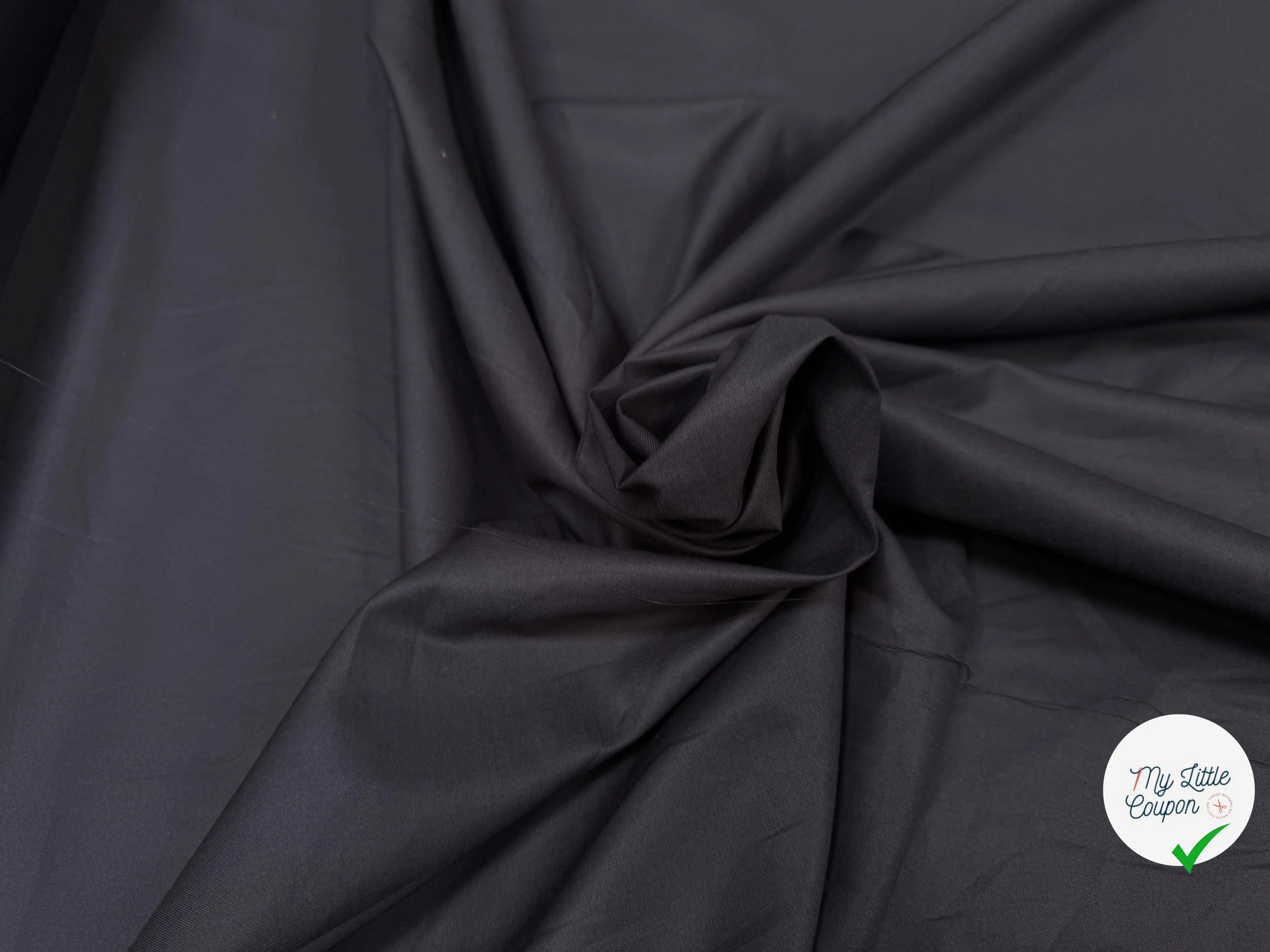 PERCALE DE COTON BLEU MARINE - My Little Coupon