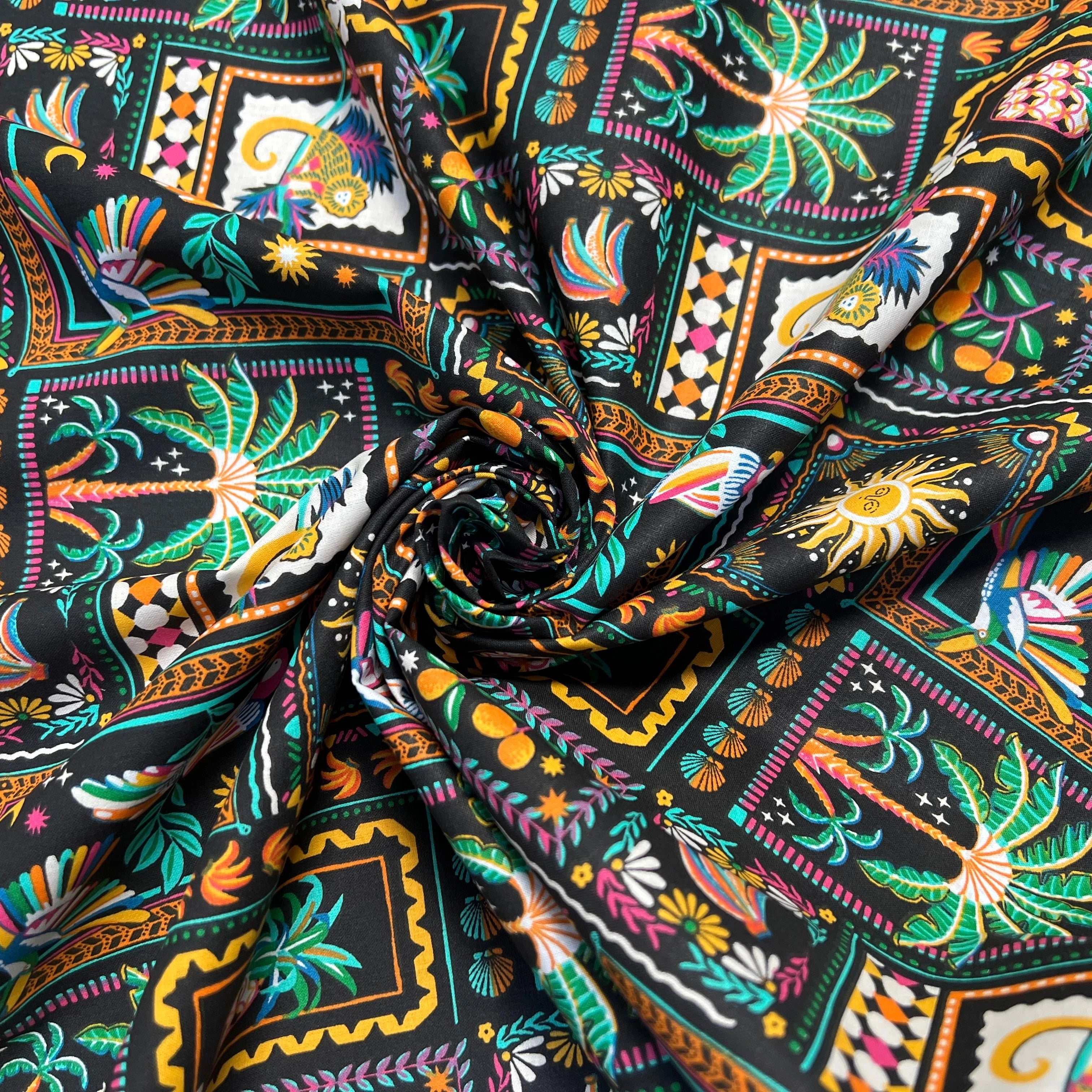 PERCALE DE COTON BOMDIA NOIR 150 CM - My Little Coupon