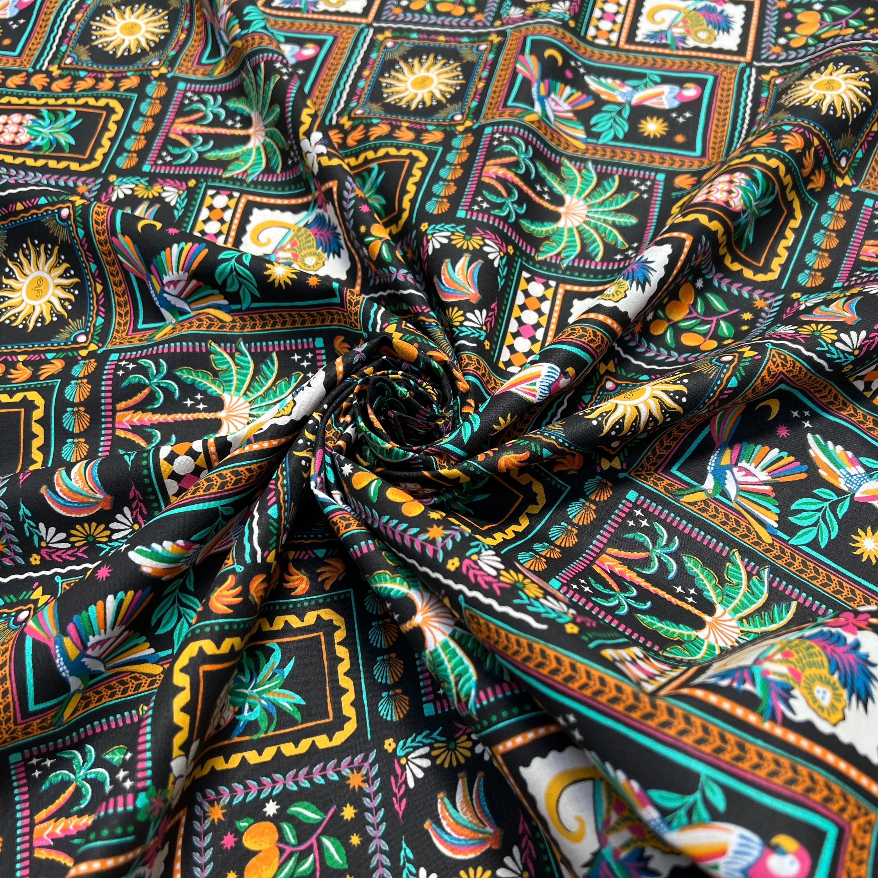 PERCALE DE COTON BOMDIA NOIR 150 CM - My Little Coupon