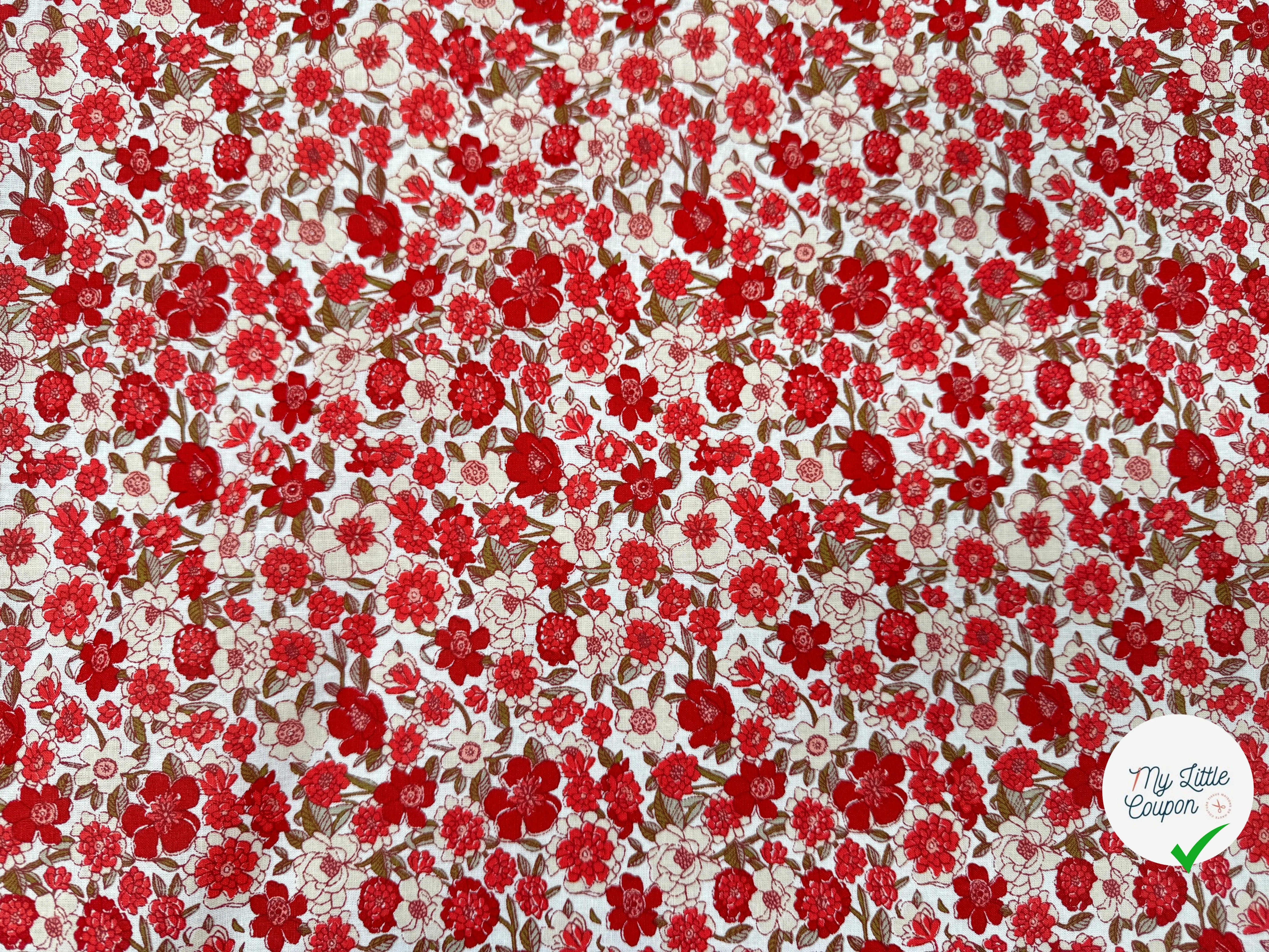PERCALE DE COTON BOVARY ROUGE - My Little Coupon