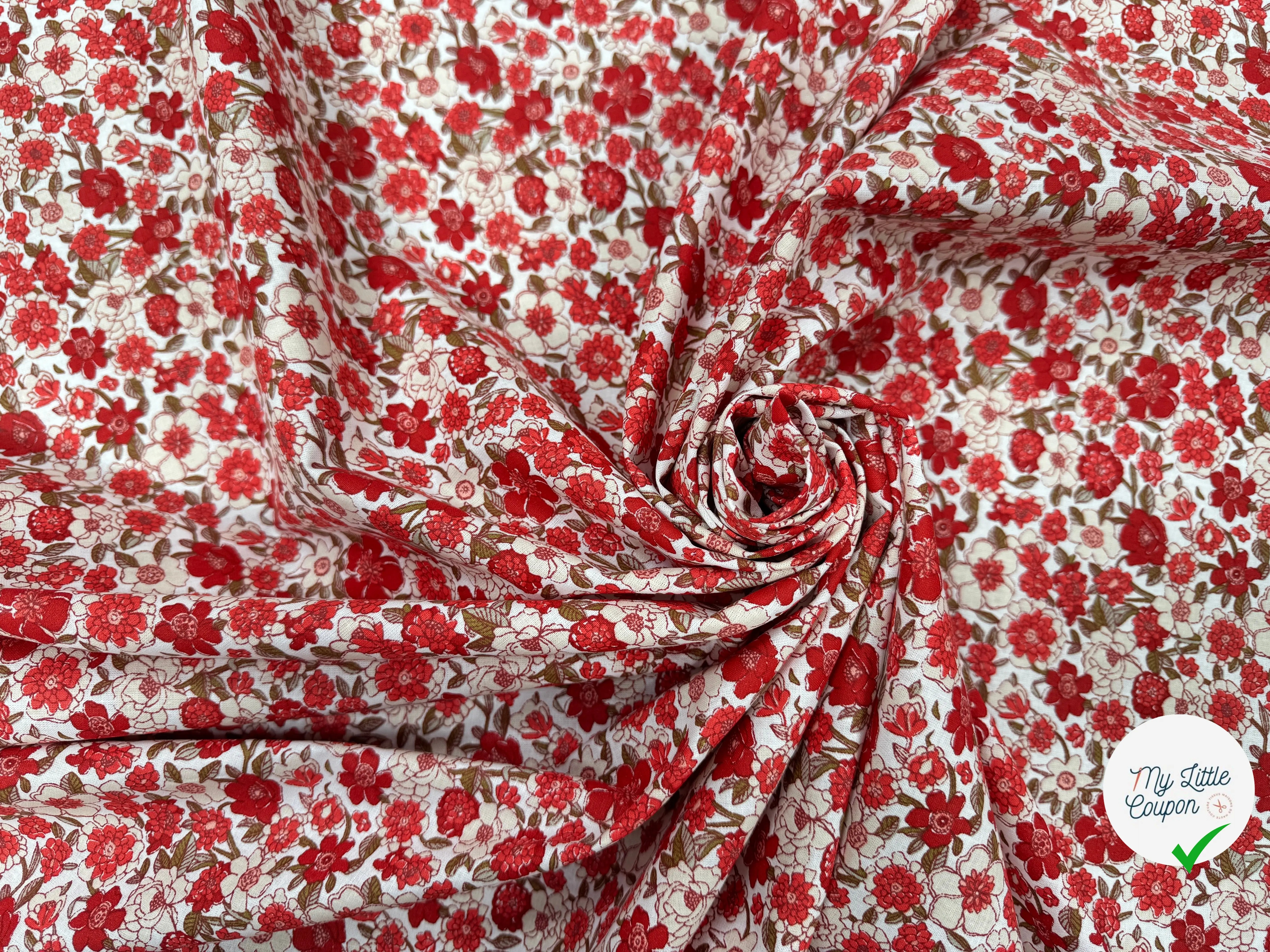 PERCALE DE COTON BOVARY ROUGE - My Little Coupon