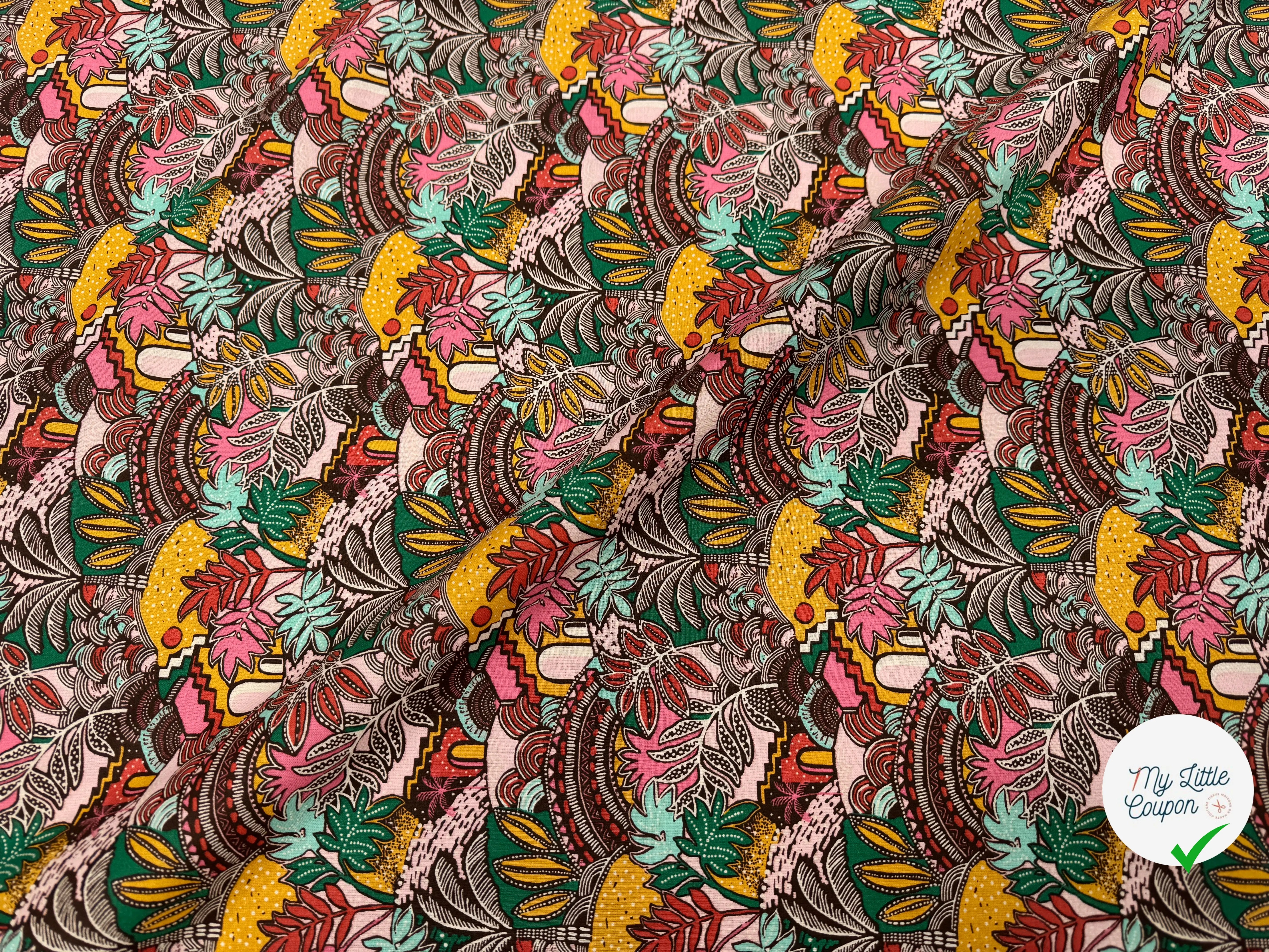 PERCALE DE COTON CARTHAGE ROSE - My Little Coupon