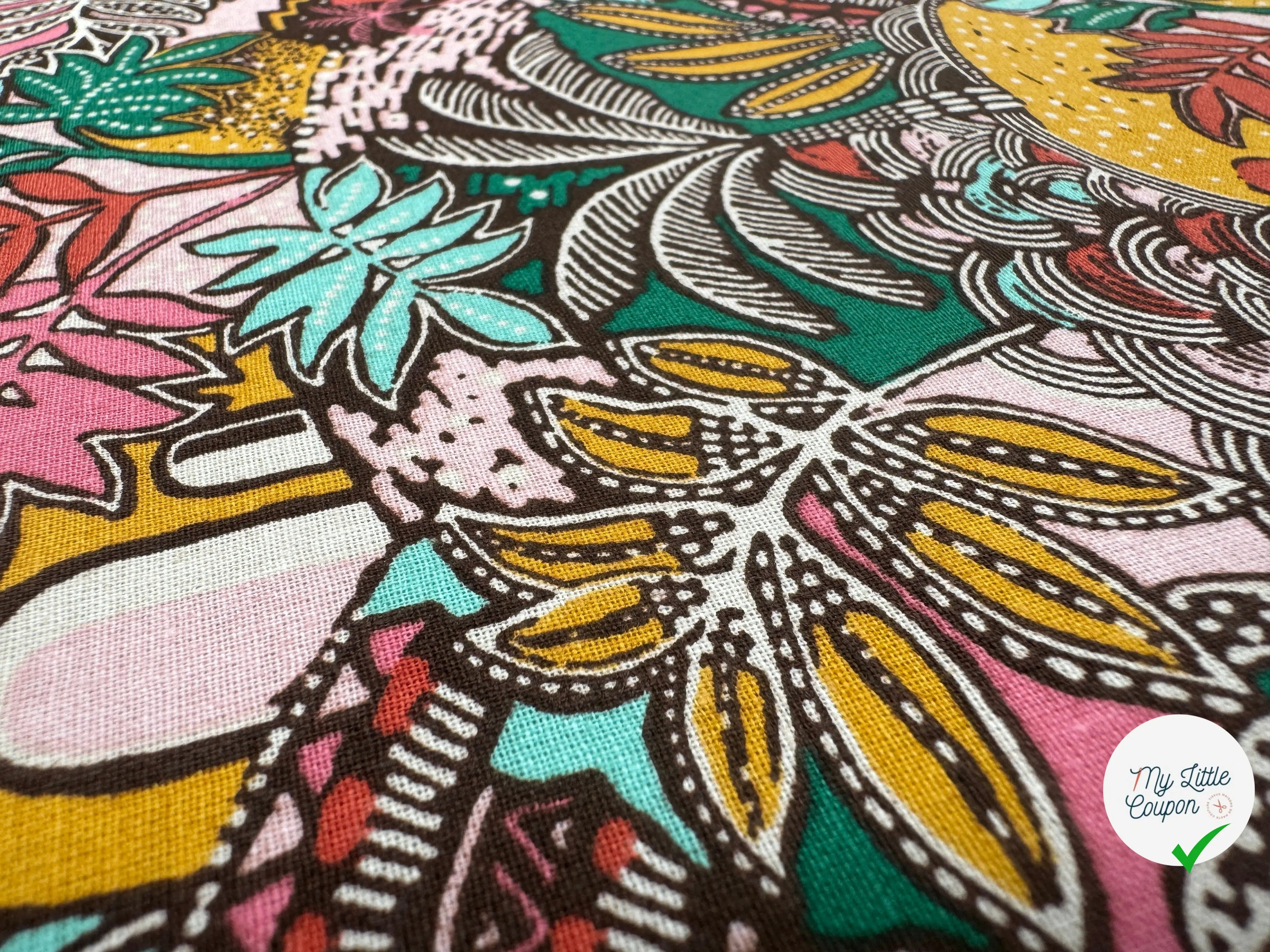 PERCALE DE COTON CARTHAGE ROSE - My Little Coupon