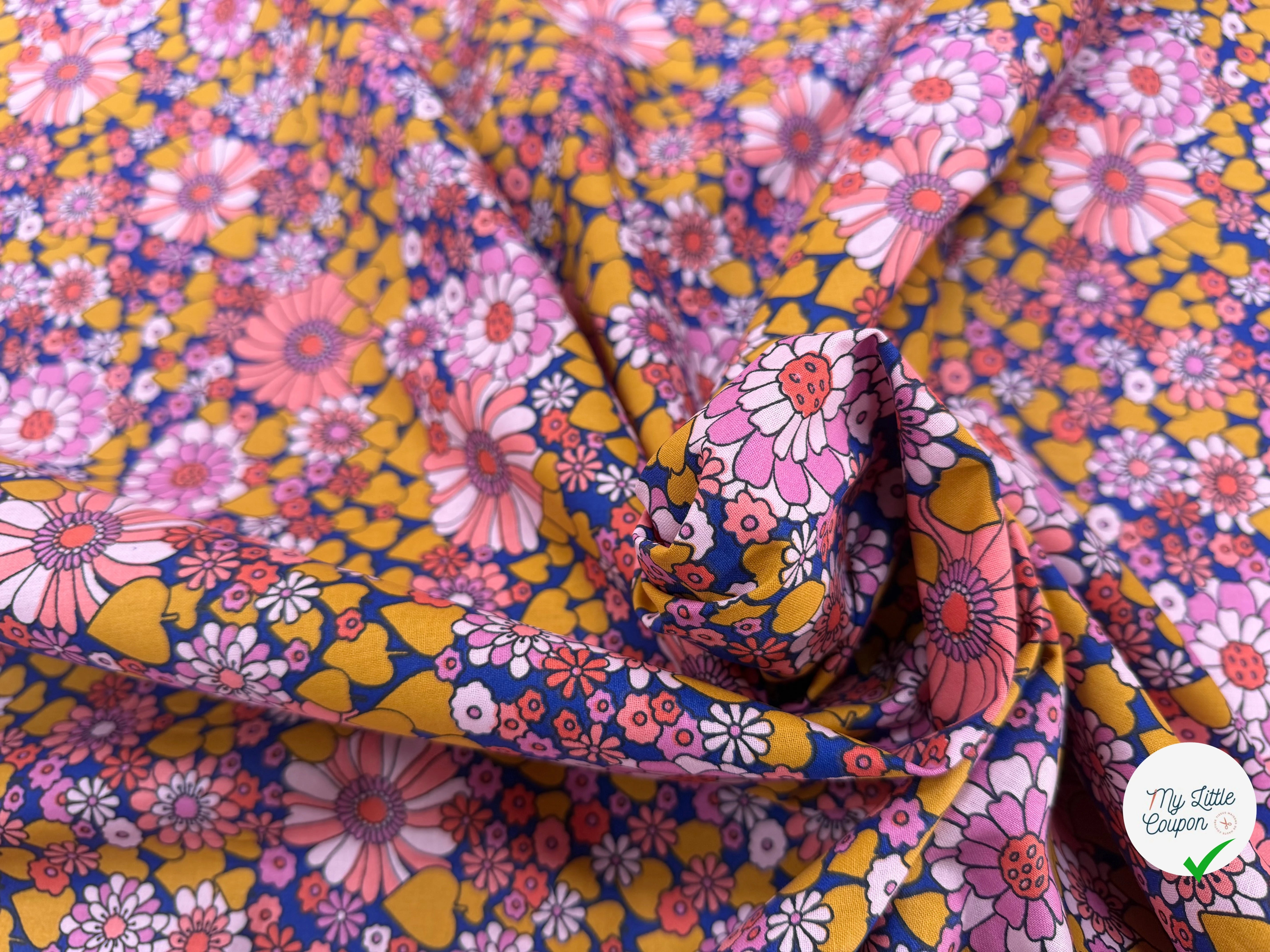 PERCALE DE COTON CHILL ROSE BLEU 150 CM - My Little Coupon