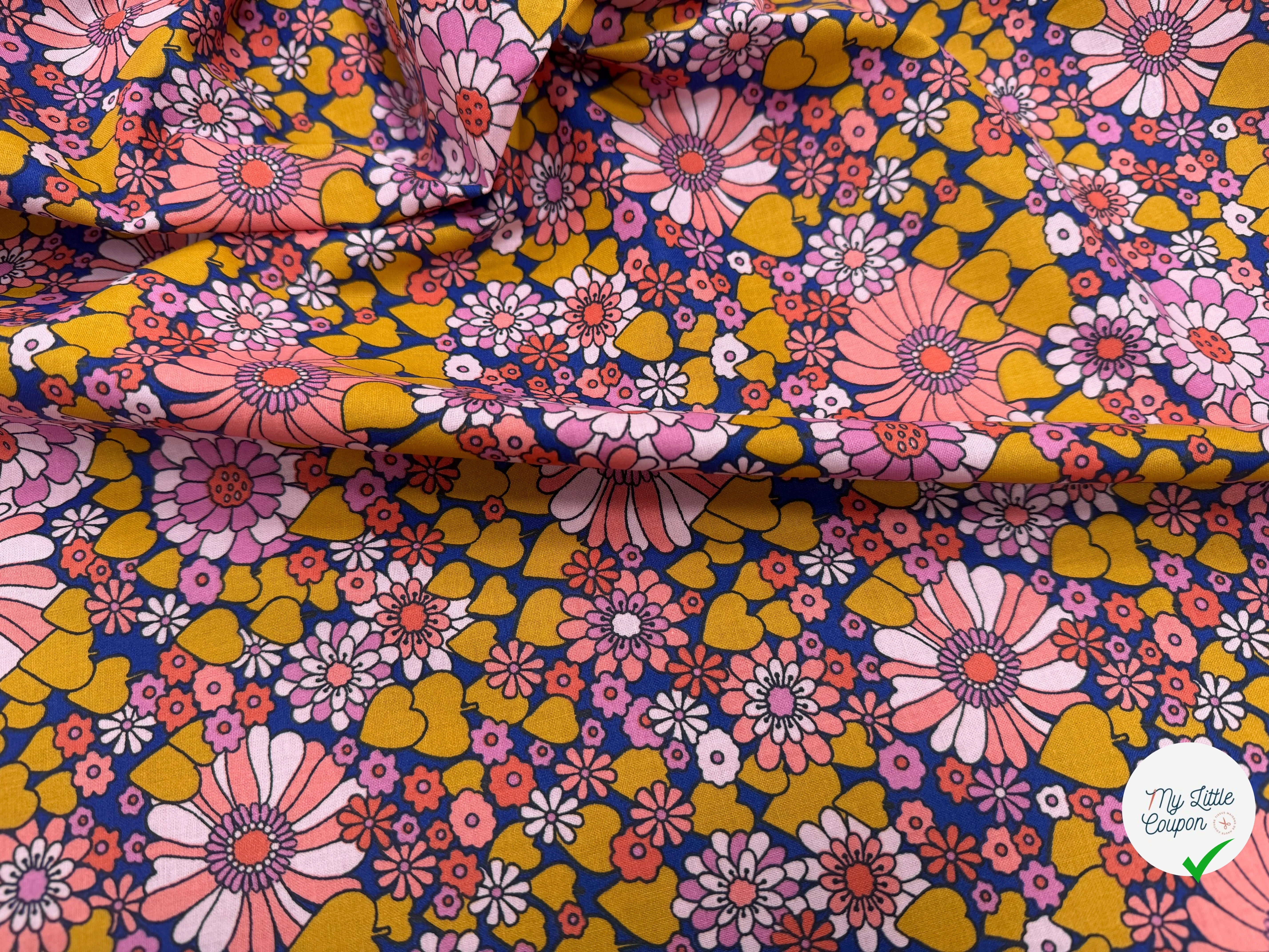 PERCALE DE COTON CHILL ROSE BLEU 150 CM - My Little Coupon